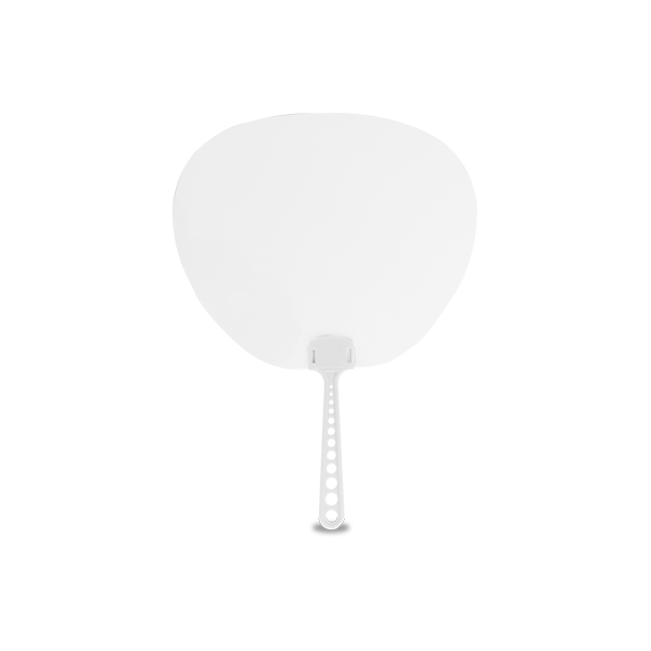 Eventail. Blanc Blanc, à personnaliser avec le logo de votre club. Eventail. Blanc Blanc