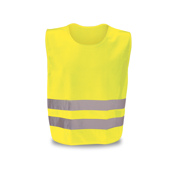 Gilet réflecteur. Jaune Jaune, à personnaliser avec le logo de votre club. Gilet réflecteur. Jaune Jaune