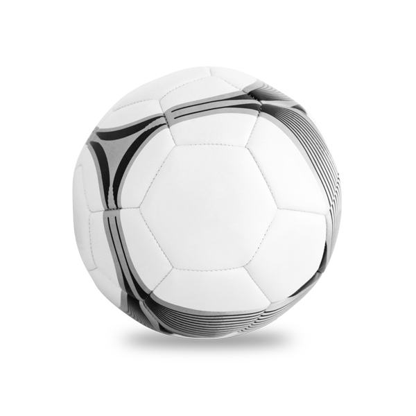 Ballon de football. Blanc Blanc, à personnaliser avec le logo de votre club. Ballon de football. Blanc Blanc