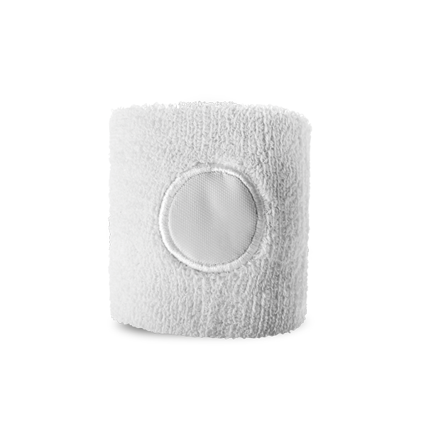 Poignet élastique. Blanc Blanc, à personnaliser avec le logo de votre club. Poignet élastique. Blanc Blanc