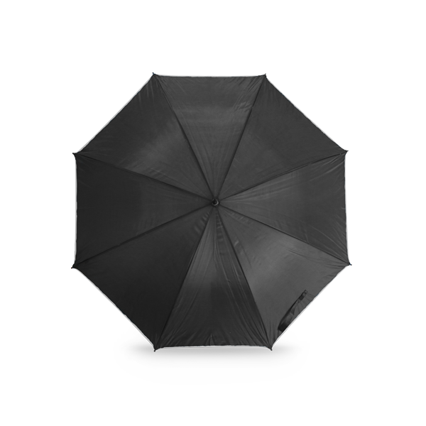 Parapluie. Argenté satiné Argent, à personnaliser avec le logo de votre club. Parapluie. Argenté satiné Argent