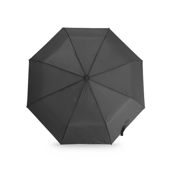 Parapluie pliable. Noir Noir, à personnaliser avec le logo de votre club. Parapluie pliable. Noir Noir