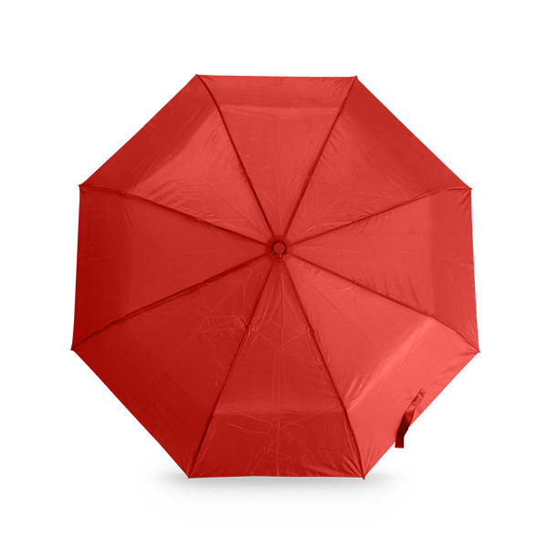 Parapluie pliable. Rouge Rouge, à personnaliser avec le logo de votre club. Parapluie pliable. Rouge Rouge