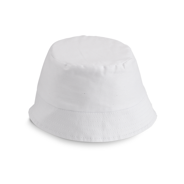 Bob pour enfant. Blanc Blanc, à personnaliser avec le logo de votre club. Bob pour enfant. Blanc Blanc