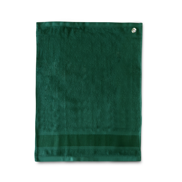 Serviette de golf. Vert Vert, à personnaliser avec le logo de votre club. Serviette de golf. Vert Vert