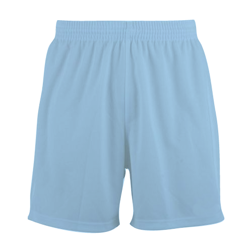 Short Foot Gladia Unis Ciel Bleu, à personnaliser avec le logo de votre club. Short Foot Gladia Unis Ciel Bleu
