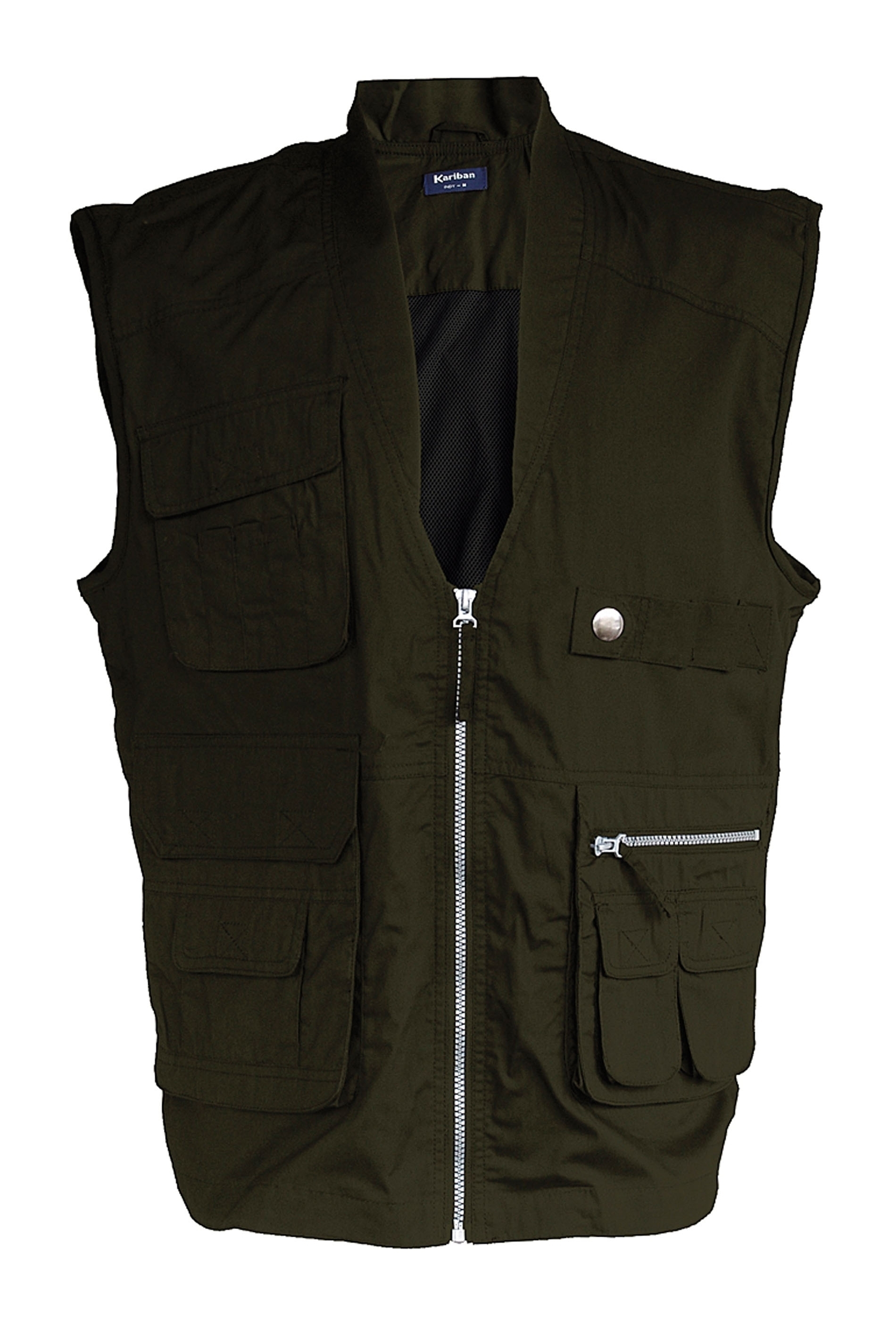 INDY > GILET REPORTER Green Olive Vert, à personnaliser avec le logo de votre club. INDY > GILET REPORTER Green Olive Vert