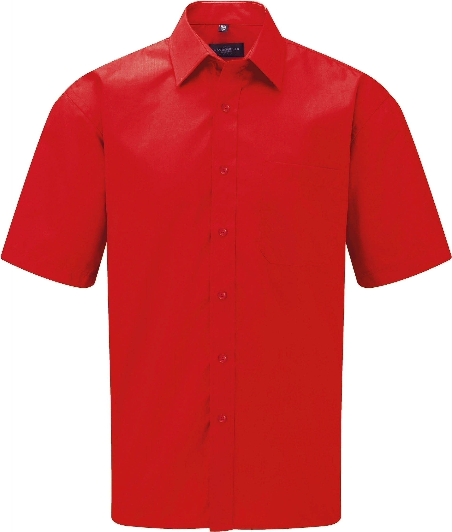 POPLIN SHIRT Chemise en popeline homme manches courtes Classic Red Rouge, à personnaliser avec le logo de votre club. POPLIN SHIRT Chemise en popeline homme manches courtes Classic Red Rouge