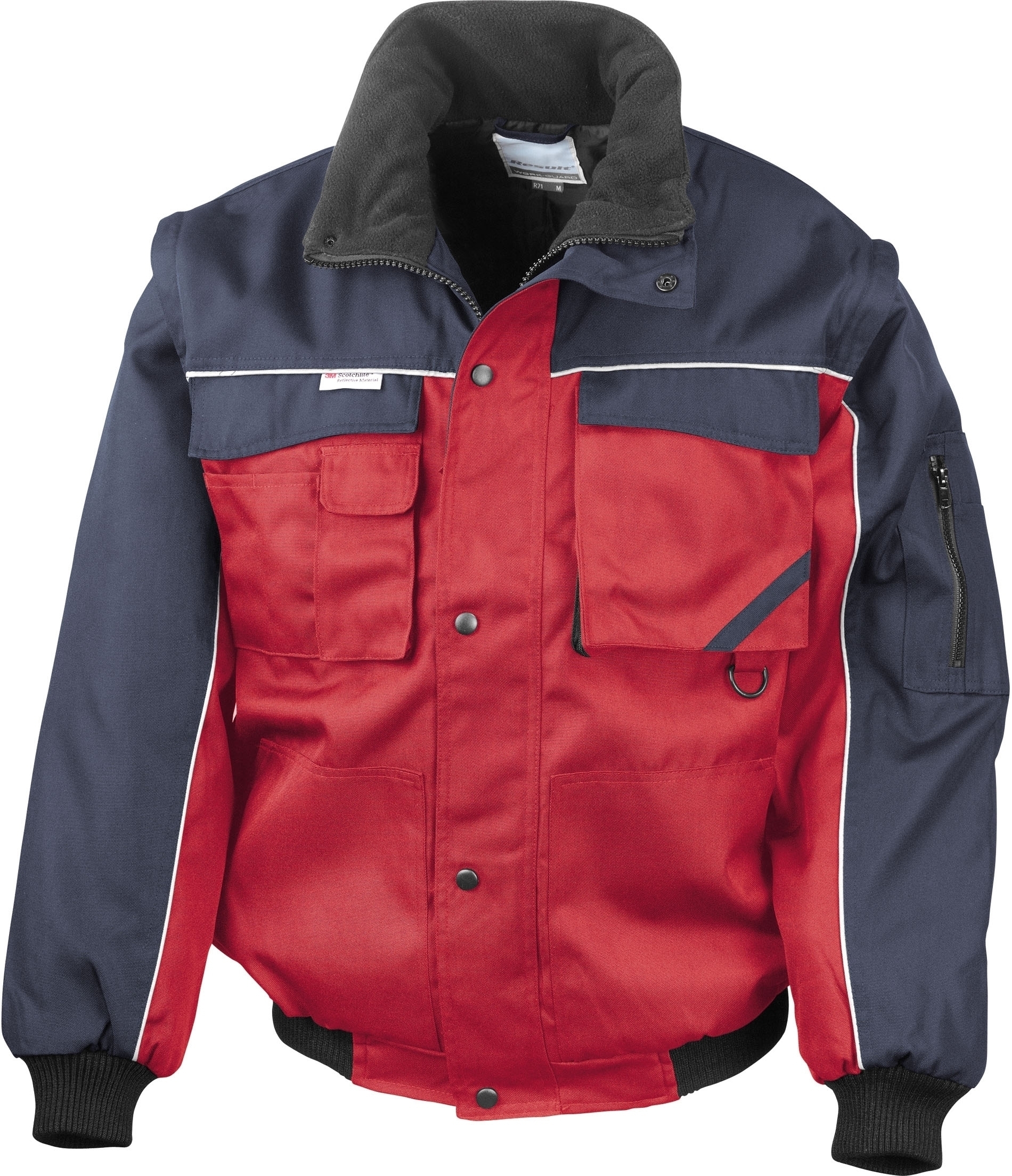 WORKGUARD DUTY PILOT JACKET - Blouson pilote workguard manches amovibles Red / Navy Rouge, à personnaliser avec le logo de votre club. WORKGUARD DUTY PILOT JACKET - Blouson pilote workguard manches amovibles Red / Navy Rouge