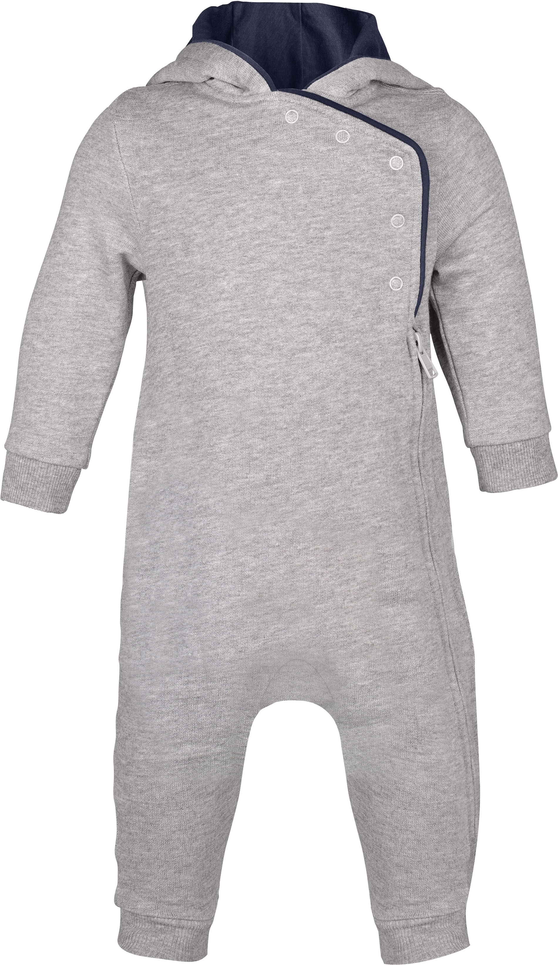 GRENOUILLÈRE BÉBÉ AVEC CAPUCHE Oxford Grey / Navy Gris, à personnaliser avec le logo de votre club. GRENOUILLÈRE BÉBÉ AVEC CAPUCHE Oxford Grey / Navy Gris