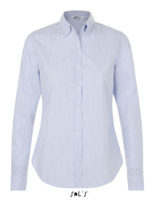 CHEMISE FEMME RAYÉE BEVERLY WOMEN Ray Blanc, à personnaliser avec le logo de votre club. CHEMISE FEMME RAYÉE BEVERLY WOMEN Ray Blanc