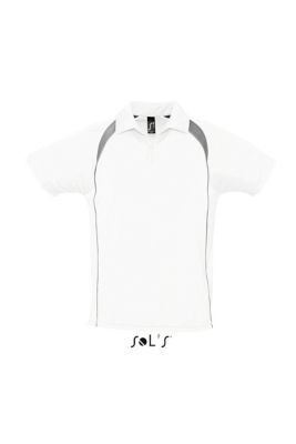 POLO BICOLORE HOMME PALLADIUM Blanc Blanc, à personnaliser avec le logo de votre club. POLO BICOLORE HOMME PALLADIUM Blanc Blanc