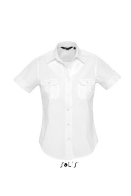 CHEMISE FEMME MANCHES COURTES BOTSWANA WOMEN Blanc Blanc, à personnaliser avec le logo de votre club. CHEMISE FEMME MANCHES COURTES BOTSWANA WOMEN Blanc Blanc