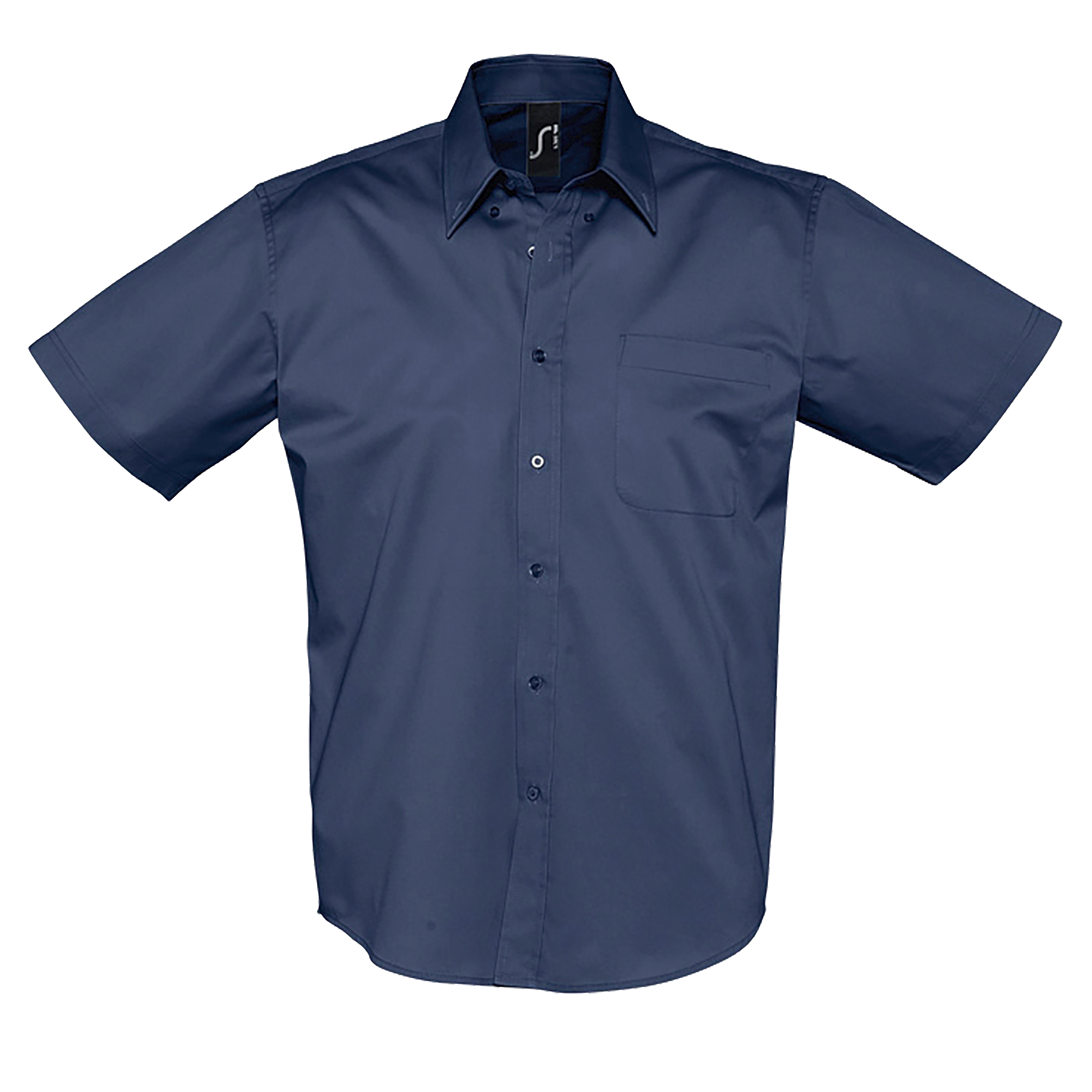 CHEMISE HOMME EN TWILL DE COTON MANCHES COURTES BROOKLYN French marine Bleu , à personnaliser avec le logo de votre club. CHEMISE HOMME EN TWILL DE COTON MANCHES COURTES BROOKLYN French marine Bleu