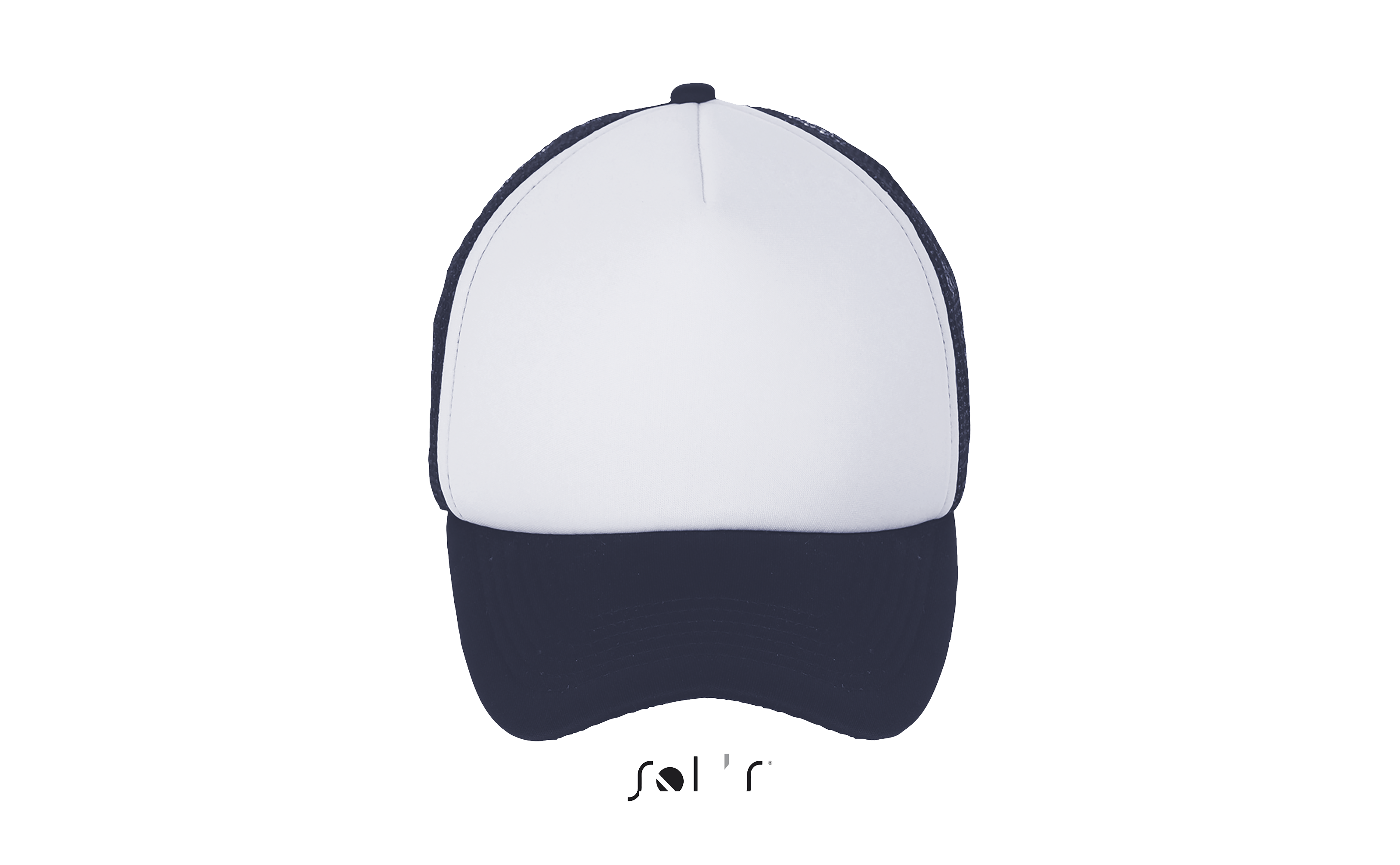 CASQUETTE FILET 5 PANNEAUX BUBBLE Blanc / French marine Blanc, à personnaliser avec le logo de votre club. CASQUETTE FILET 5 PANNEAUX BUBBLE Blanc / French marine Blanc
