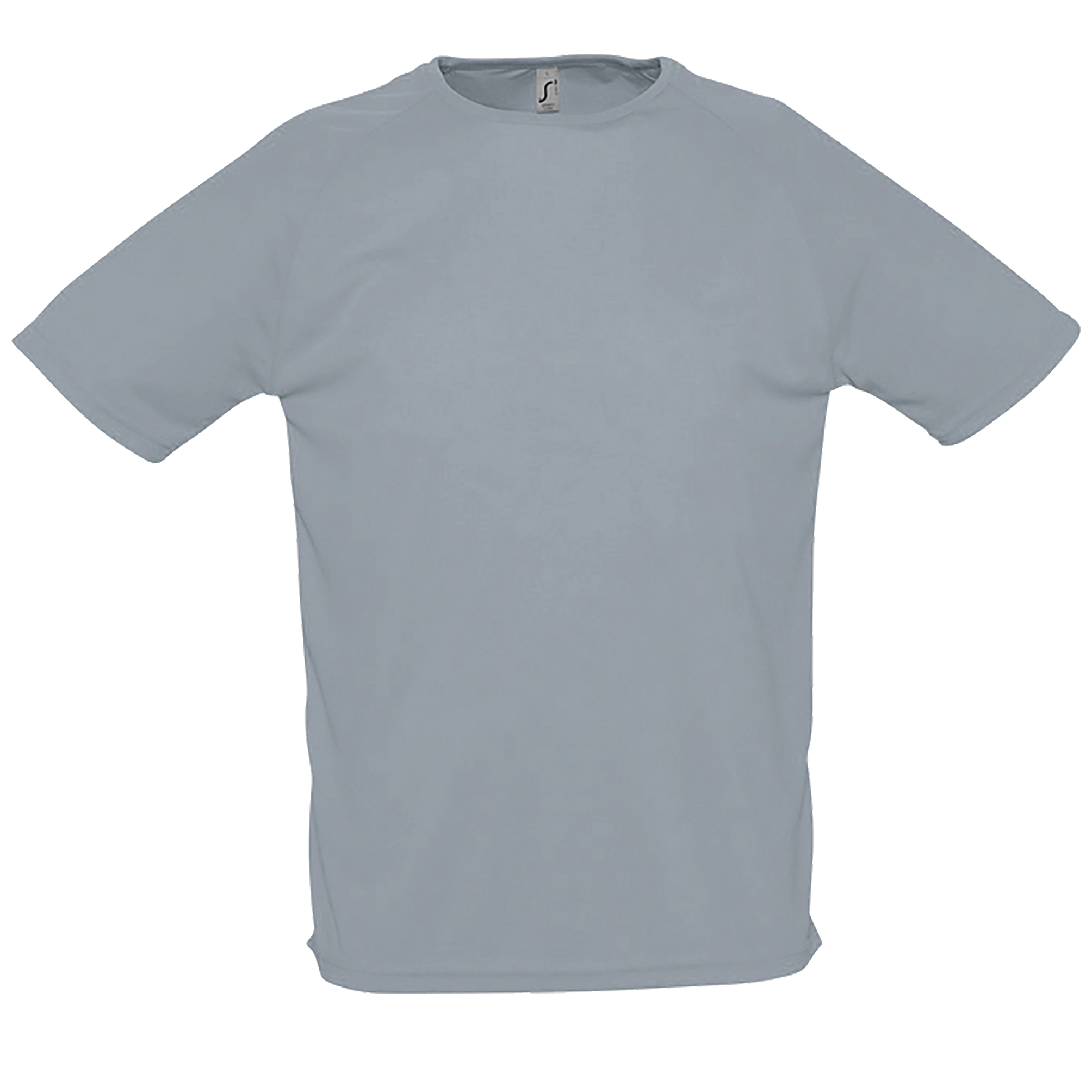 TEE-SHIRT MANCHES RAGLAN SPORTY Gris pur Gris , à personnaliser avec le logo de votre club. TEE-SHIRT MANCHES RAGLAN SPORTY Gris pur Gris