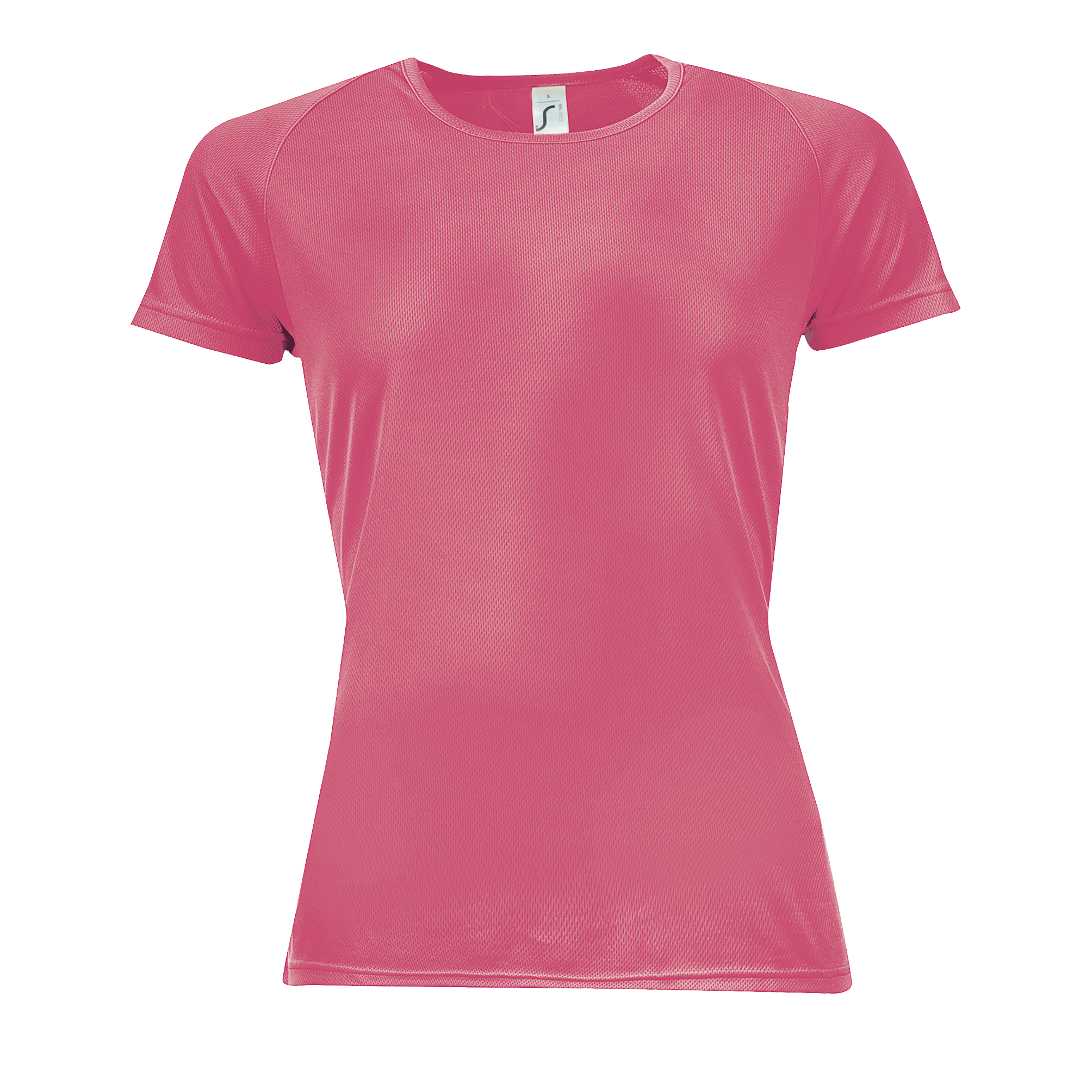 TEE-SHIRT FEMME MANCHES RAGLAN SPORTY WOMEN Corail fluo Rose           