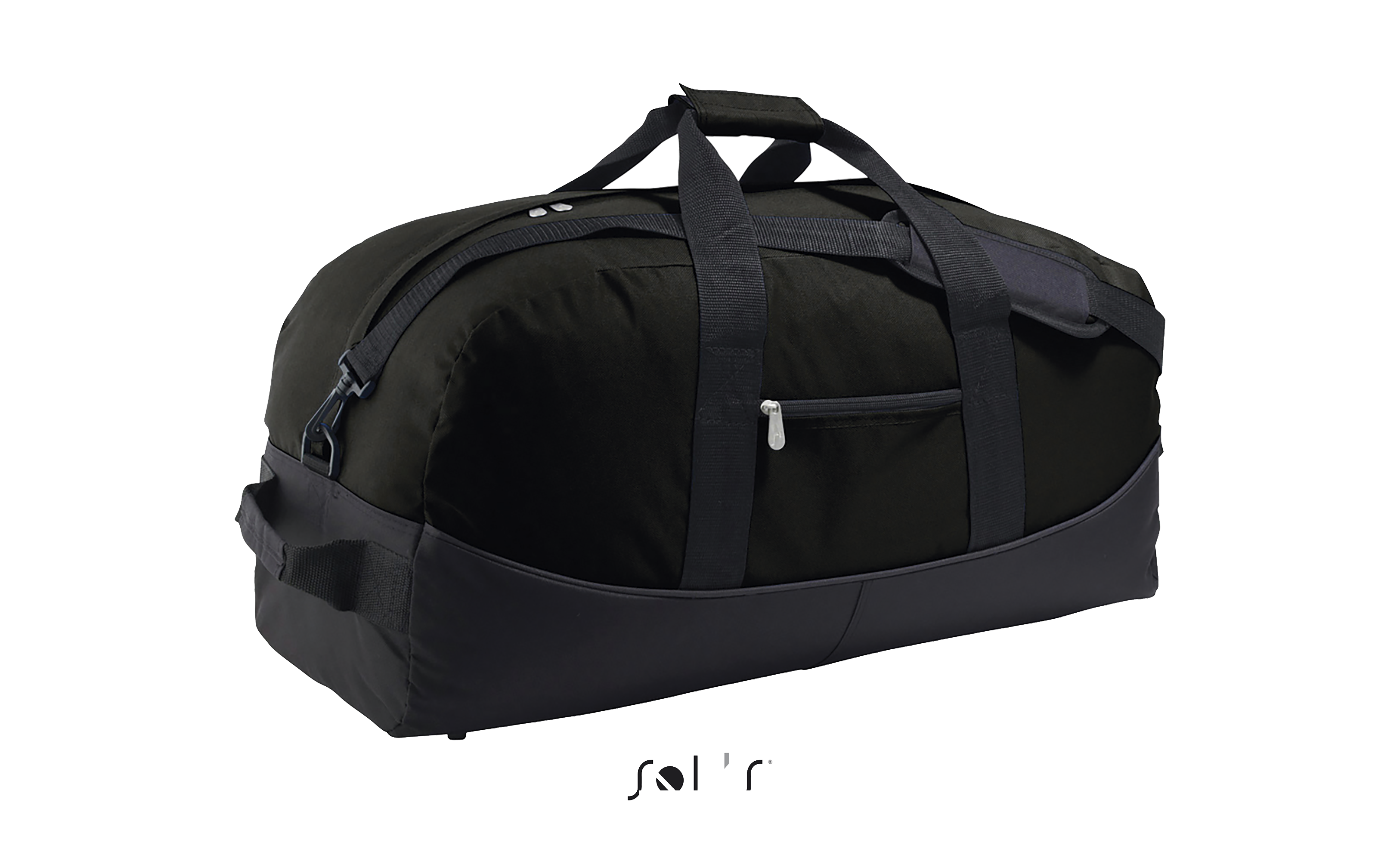 SAC DE VOYAGE/SPORT EN POLYESTER BICOLORE 600D STADIUM72 Noir Noir , à personnaliser avec le logo de votre club. SAC DE VOYAGE/SPORT EN POLYESTER BICOLORE 600D STADIUM72 Noir Noir