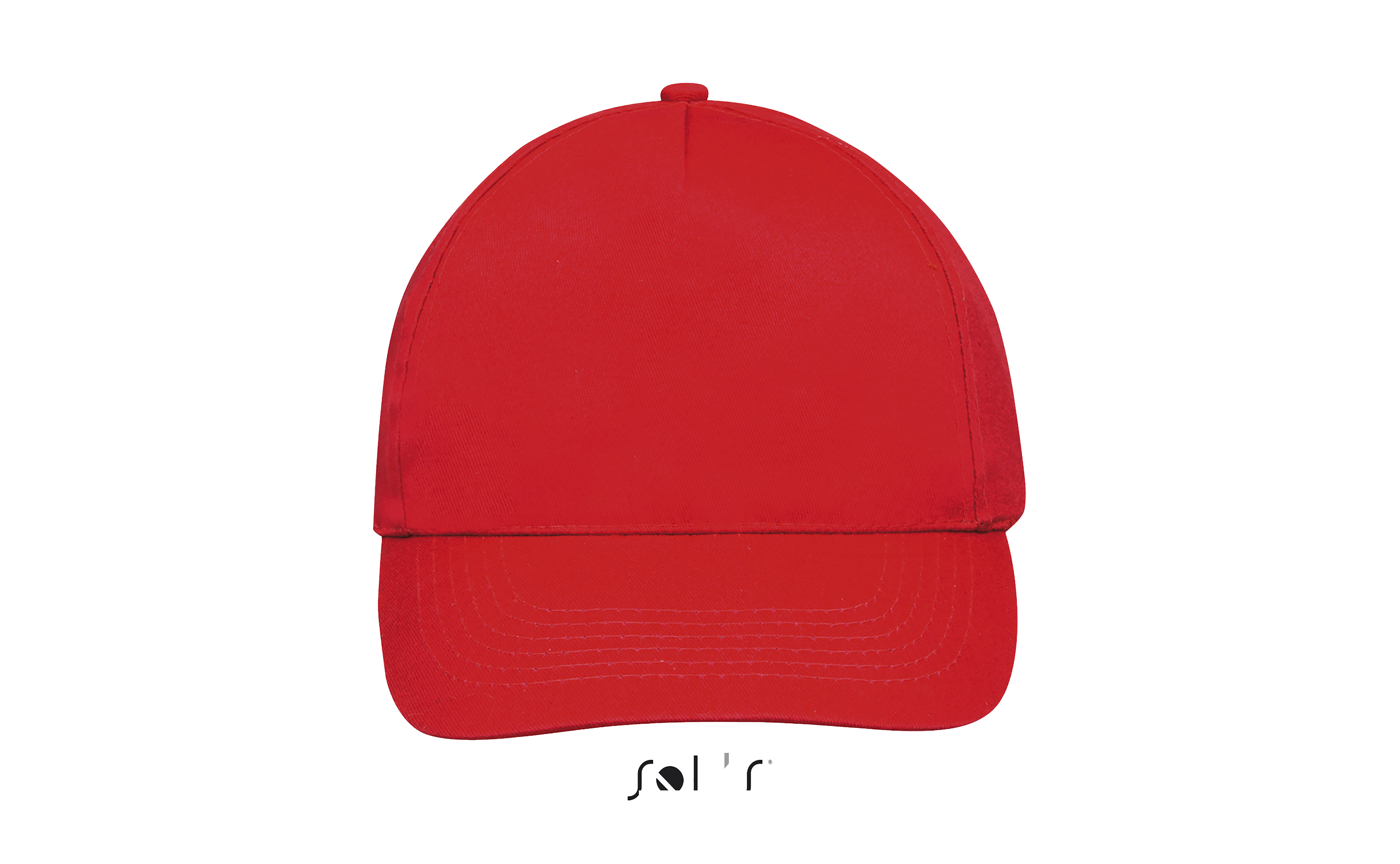 CASQUETTE 5 PANNEAUX SUNNY - Rouge imprimé et personnalisé pour