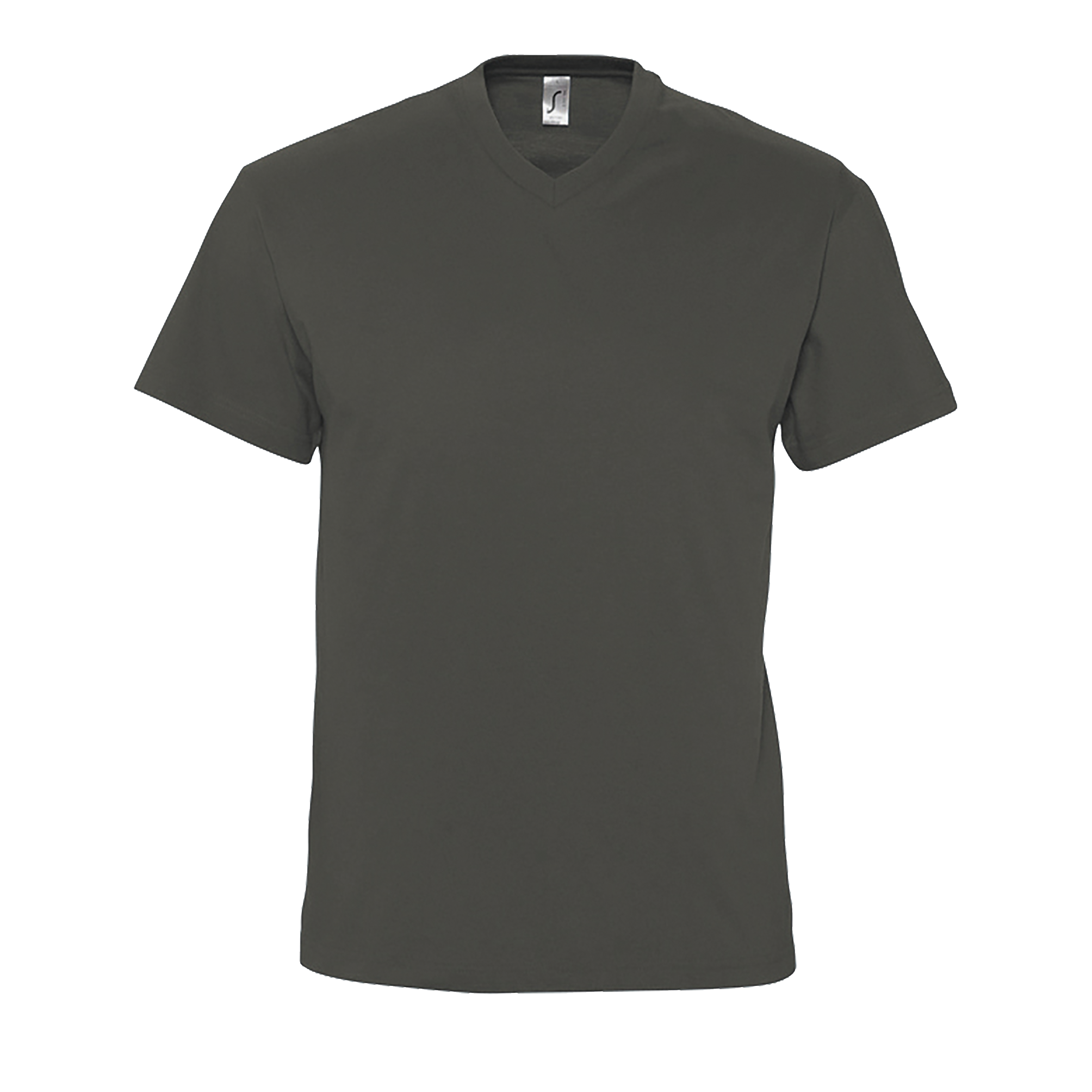 TEE-SHIRT HOMME COL ‘’V’’ VICTORY Gris fonc Gris , à personnaliser avec le logo de votre club. TEE-SHIRT HOMME COL ‘’V’’ VICTORY Gris fonc Gris