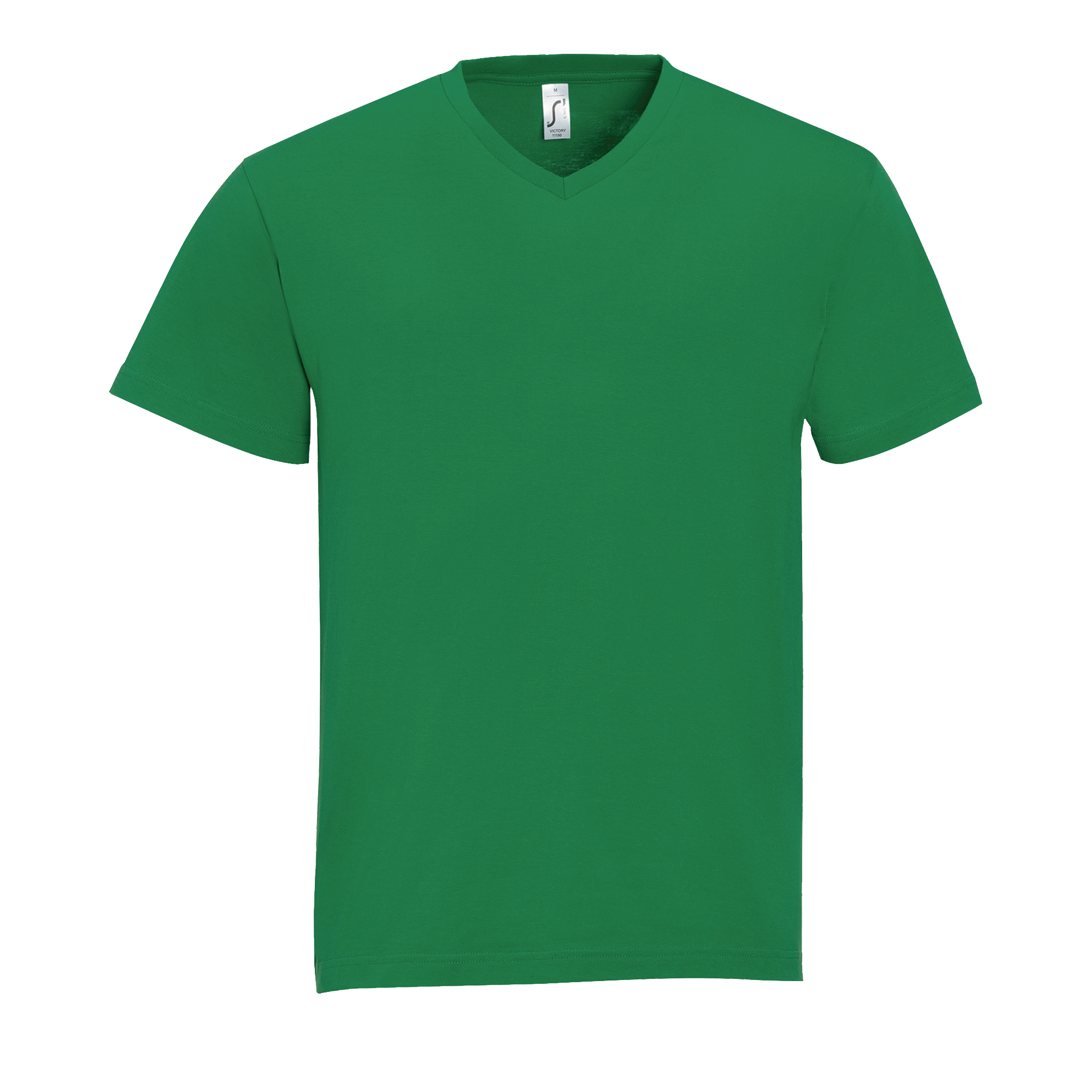 TEE-SHIRT HOMME COL ‘’V’’ VICTORY Vert prairie Vert , à personnaliser avec le logo de votre club. TEE-SHIRT HOMME COL ‘’V’’ VICTORY Vert prairie Vert