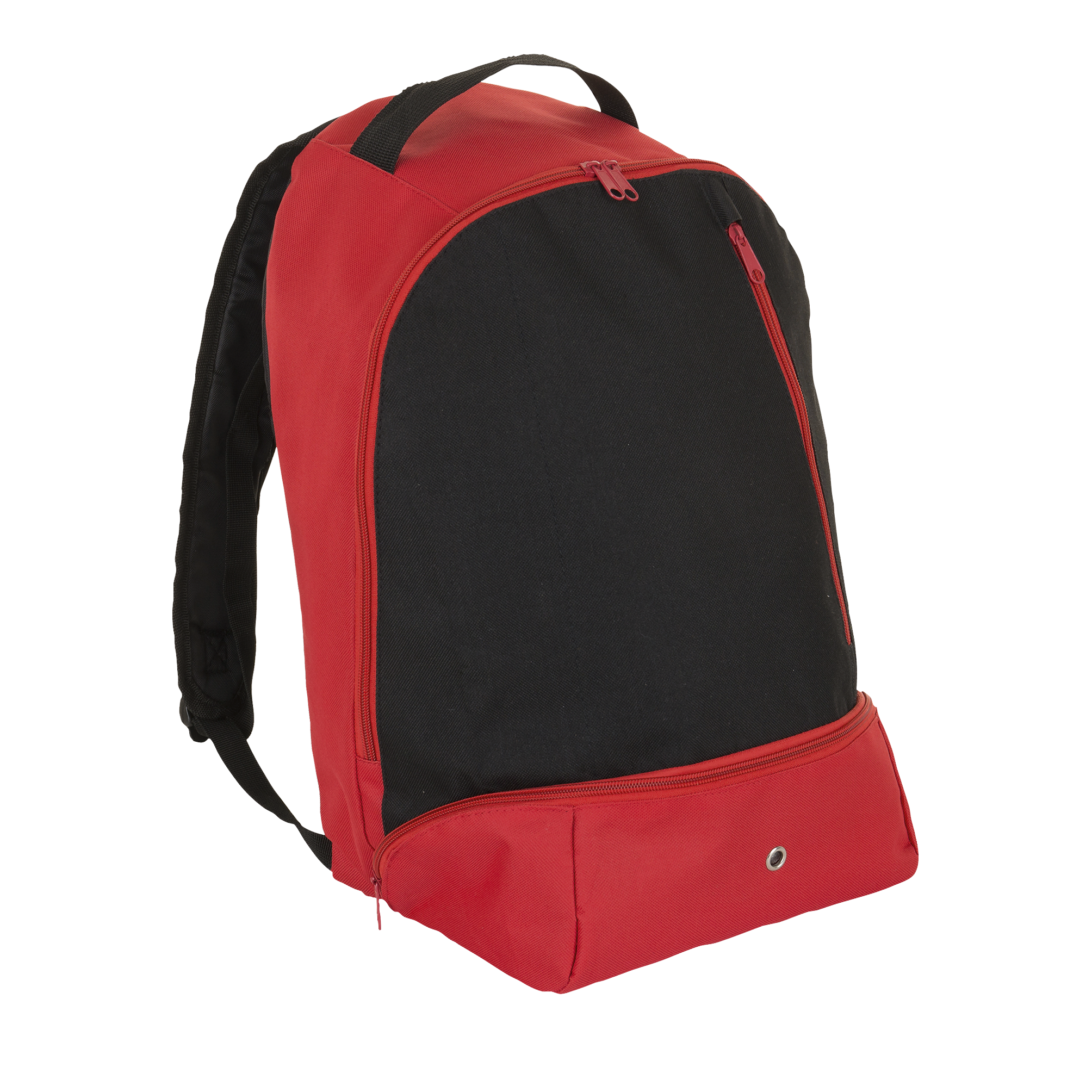 SAC À DOS SPORT POLYESTER 600D CHAMPS Noir / Rouge Noir , à personnaliser avec le logo de votre club. SAC À DOS SPORT POLYESTER 600D CHAMPS Noir / Rouge Noir