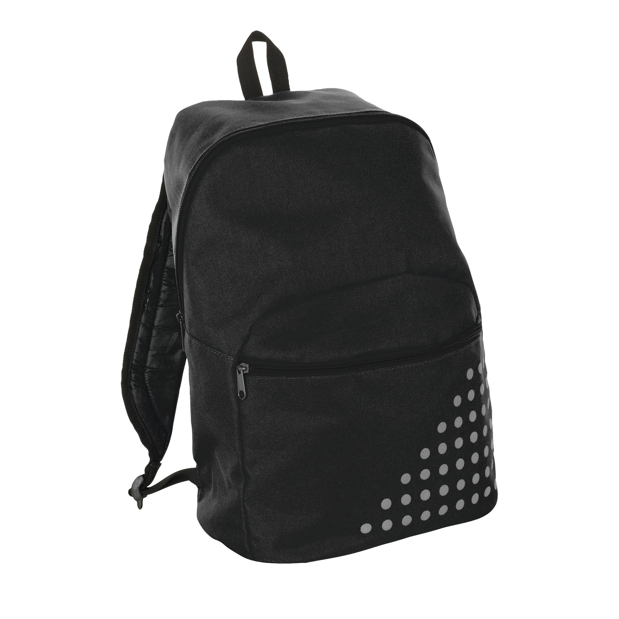 SAC À DOS DETAILS REFLECHISSANTS POLYESTER 600D COSMO Noir Noir , à personnaliser avec le logo de votre club. SAC À DOS DETAILS REFLECHISSANTS POLYESTER 600D COSMO Noir Noir
