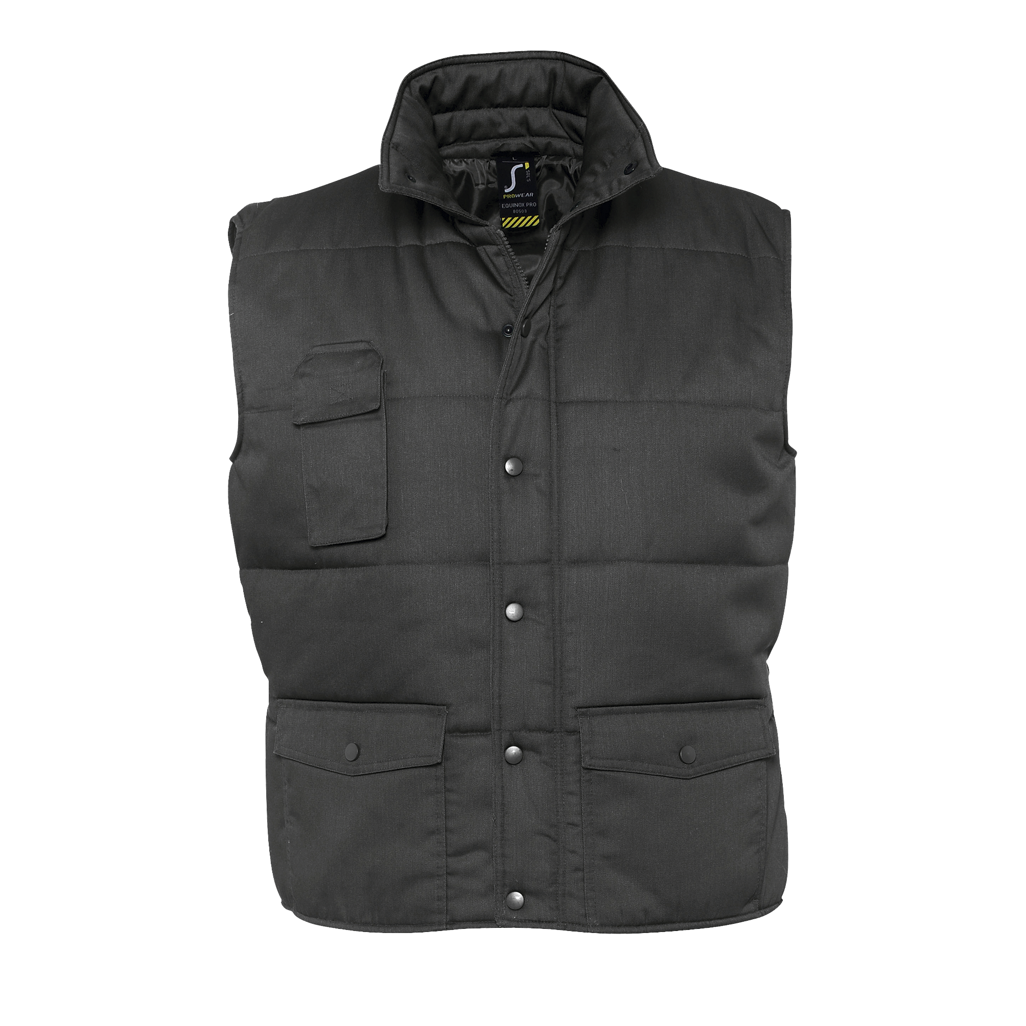 BODYWARMER WORKWEAR EQUINOX PRO Gris fonc Gris , à personnaliser avec le logo de votre club. BODYWARMER WORKWEAR EQUINOX PRO Gris fonc Gris