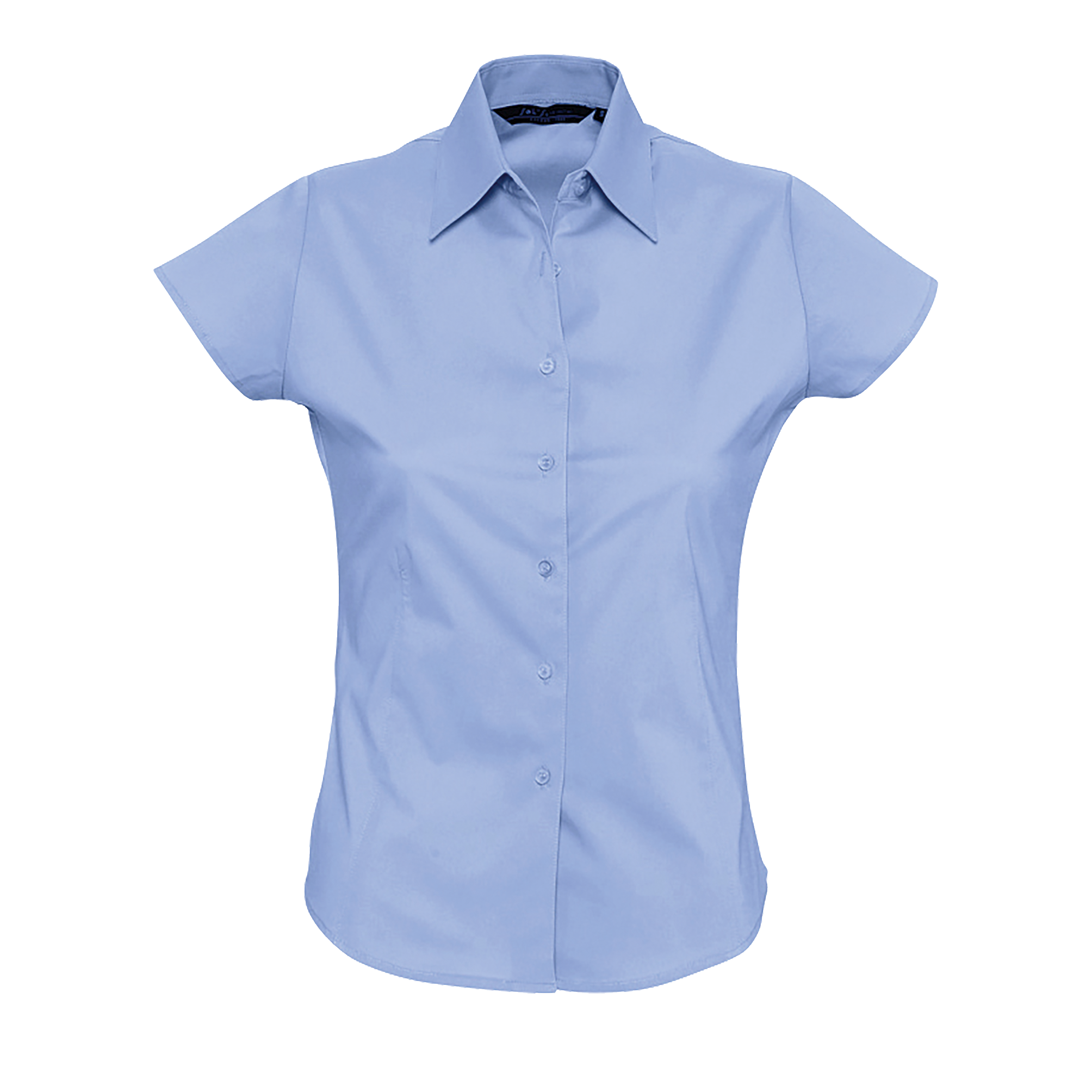 CHEMISE FEMME STRETCH MANCHES COURTES EXCESS Ciel vif Bleu , à personnaliser avec le logo de votre club. CHEMISE FEMME STRETCH MANCHES COURTES EXCESS Ciel vif Bleu