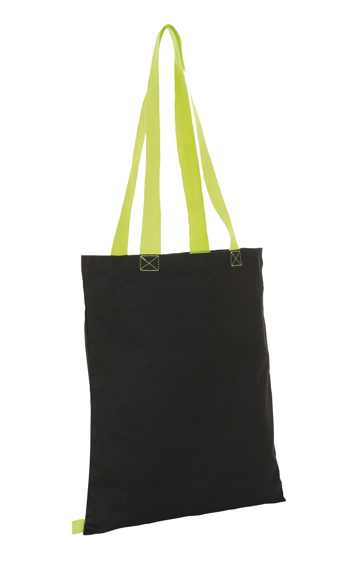SAC SHOPPING 100% COTON HAMILTON Noir / Lime fluo Noir , à personnaliser avec le logo de votre club. SAC SHOPPING 100% COTON HAMILTON Noir / Lime fluo Noir