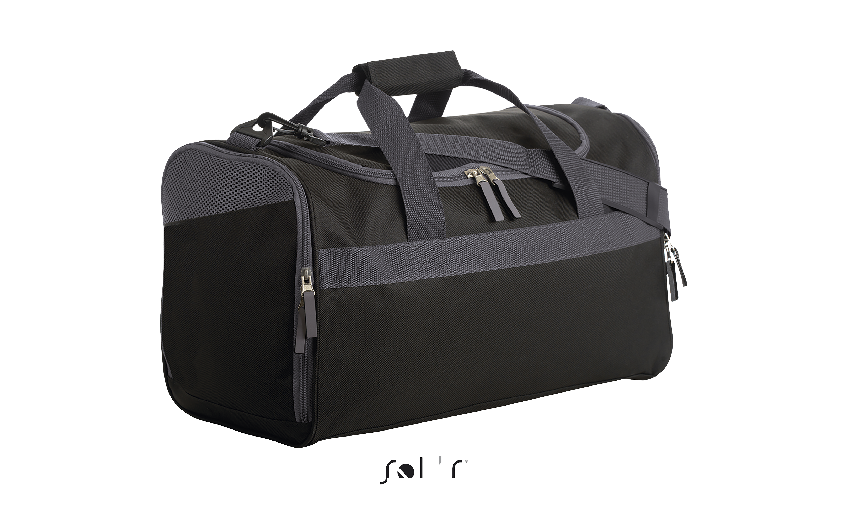 SAC DE SPORT EN POLYESTER 600D LIGA Noir / Graphite Noir , à personnaliser avec le logo de votre club. SAC DE SPORT EN POLYESTER 600D LIGA Noir / Graphite Noir