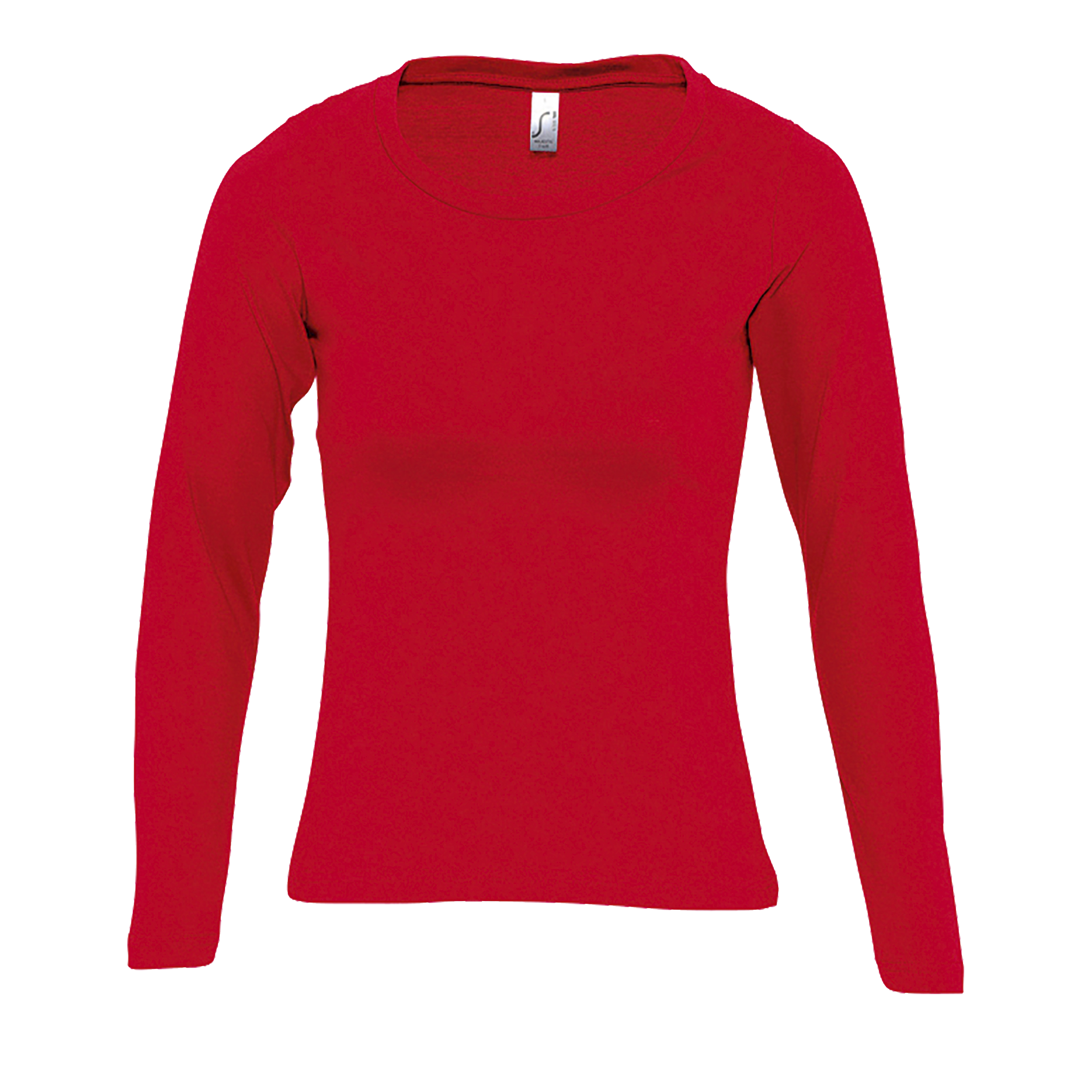TEE-SHIRT FEMME COL ROND MANCHES LONGUES MAJESTIC Rouge Rouge