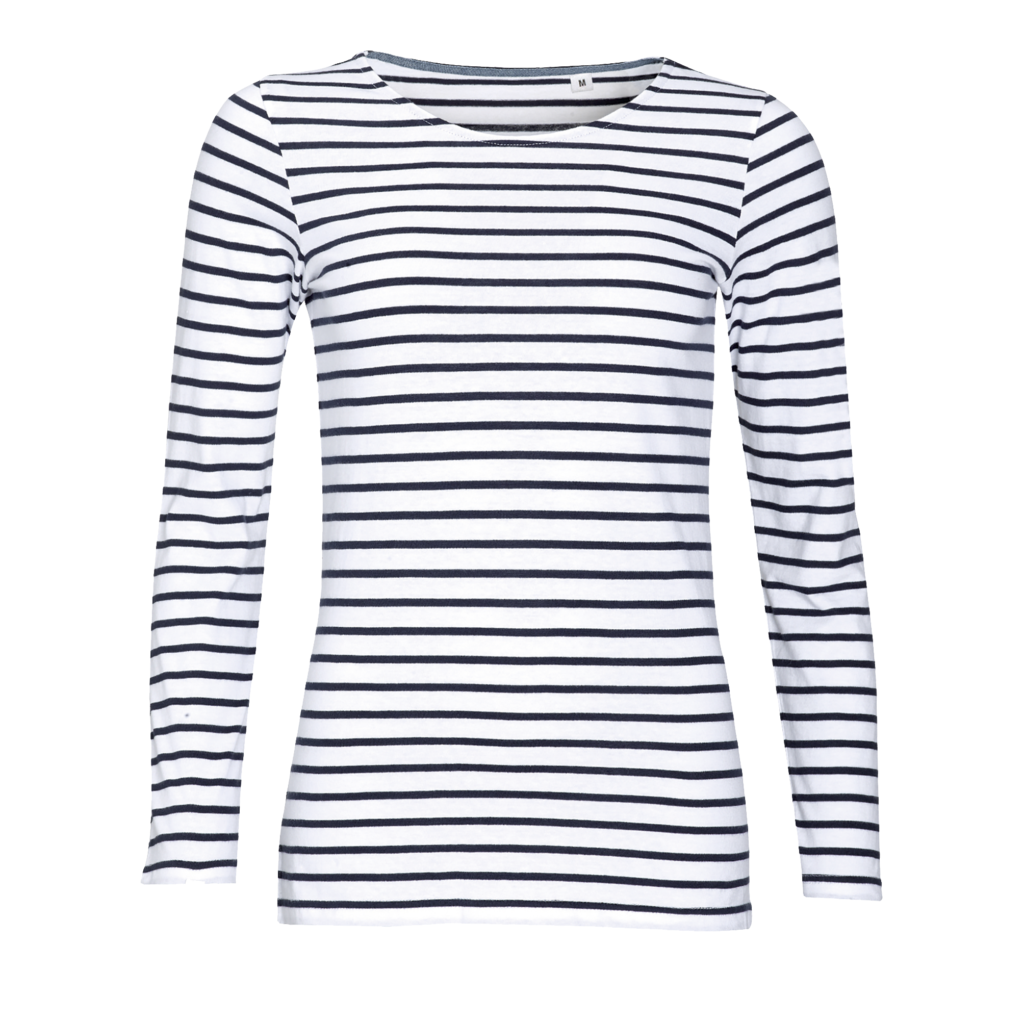 TEE-SHIRT FEMME MANCHES LONGUES RAYÉ MARINE WOMEN Blanc / Marine Blanc, à personnaliser avec le logo de votre club. TEE-SHIRT FEMME MANCHES LONGUES RAYÉ MARINE WOMEN Blanc / Marine Blanc