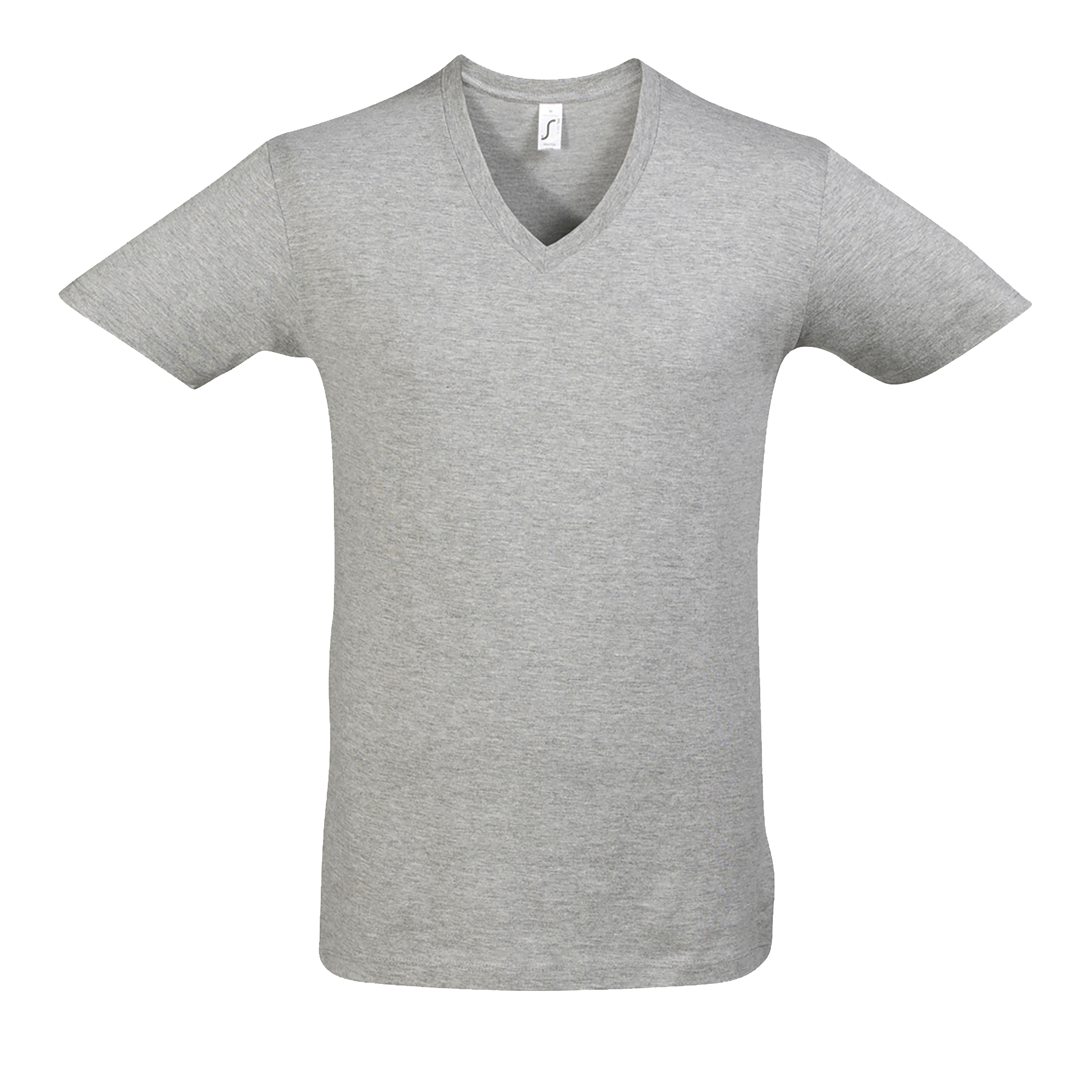 TEE-SHIRT HOMME COL “V’’ PROFOND MASTER Gris chin Gris , à personnaliser avec le logo de votre club. TEE-SHIRT HOMME COL “V’’ PROFOND MASTER Gris chin Gris