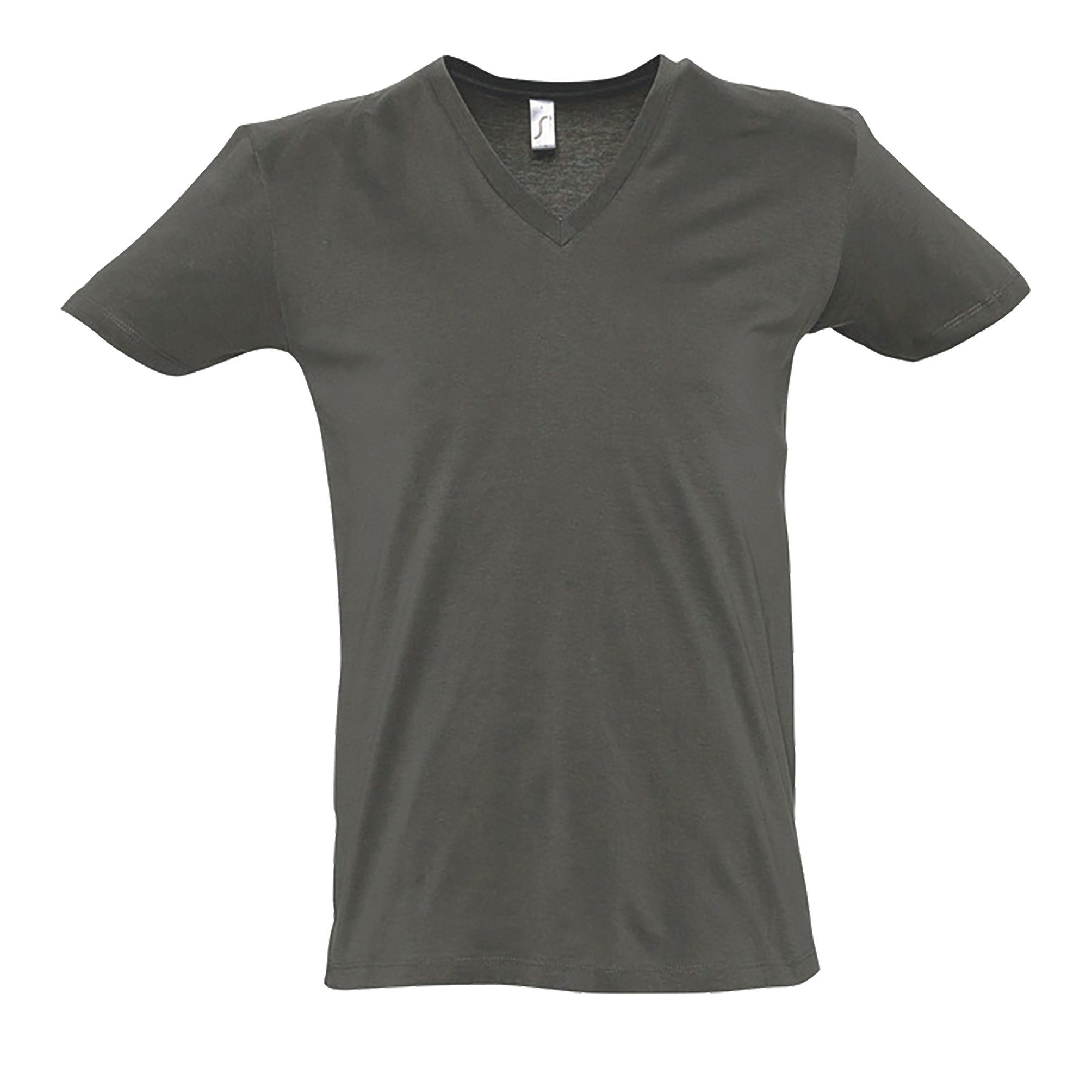 TEE-SHIRT HOMME COL “V’’ PROFOND MASTER Gris fonc Gris           