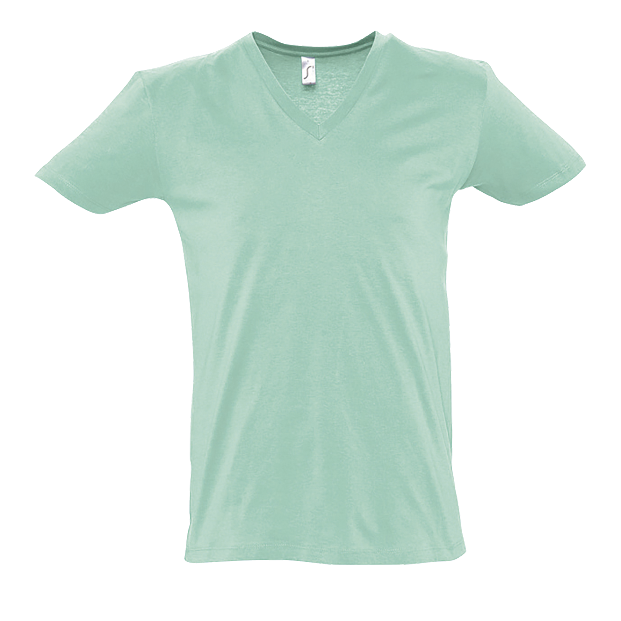 TEE-SHIRT HOMME COL “V’’ PROFOND MASTER Mint Vert           