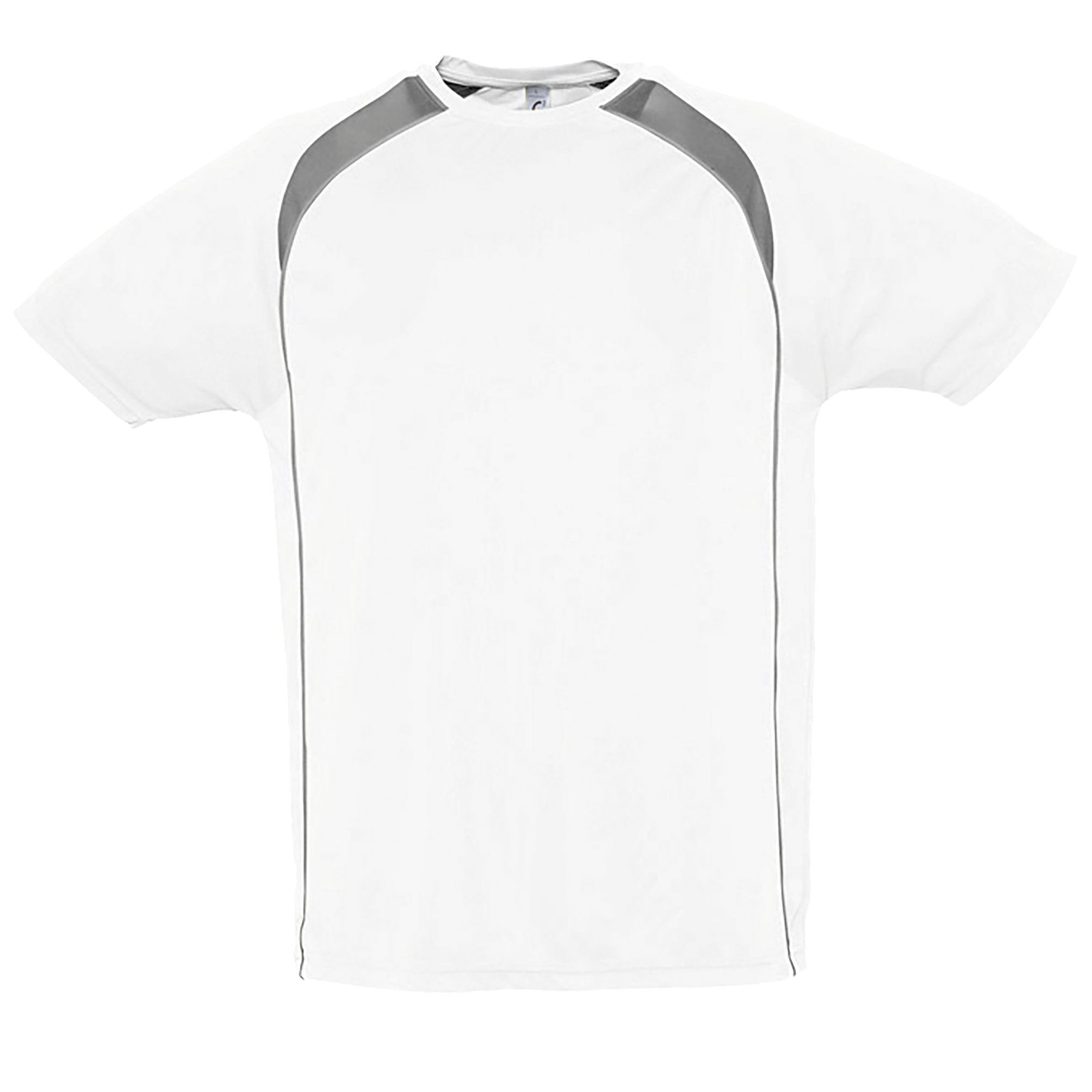 TEE-SHIRT BICOLORE HOMME MATCH Blanc Blanc, à personnaliser avec le logo de votre club. TEE-SHIRT BICOLORE HOMME MATCH Blanc Blanc