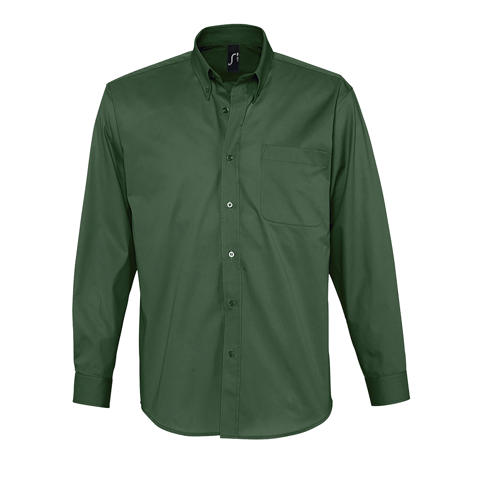 CHEMISE HOMME EN TWILL DE COTON MANCHES LONGUES BEL AIR Vert bouteille Vert , à personnaliser avec le logo de votre club. CHEMISE HOMME EN TWILL DE COTON MANCHES LONGUES BEL AIR Vert bouteille Vert