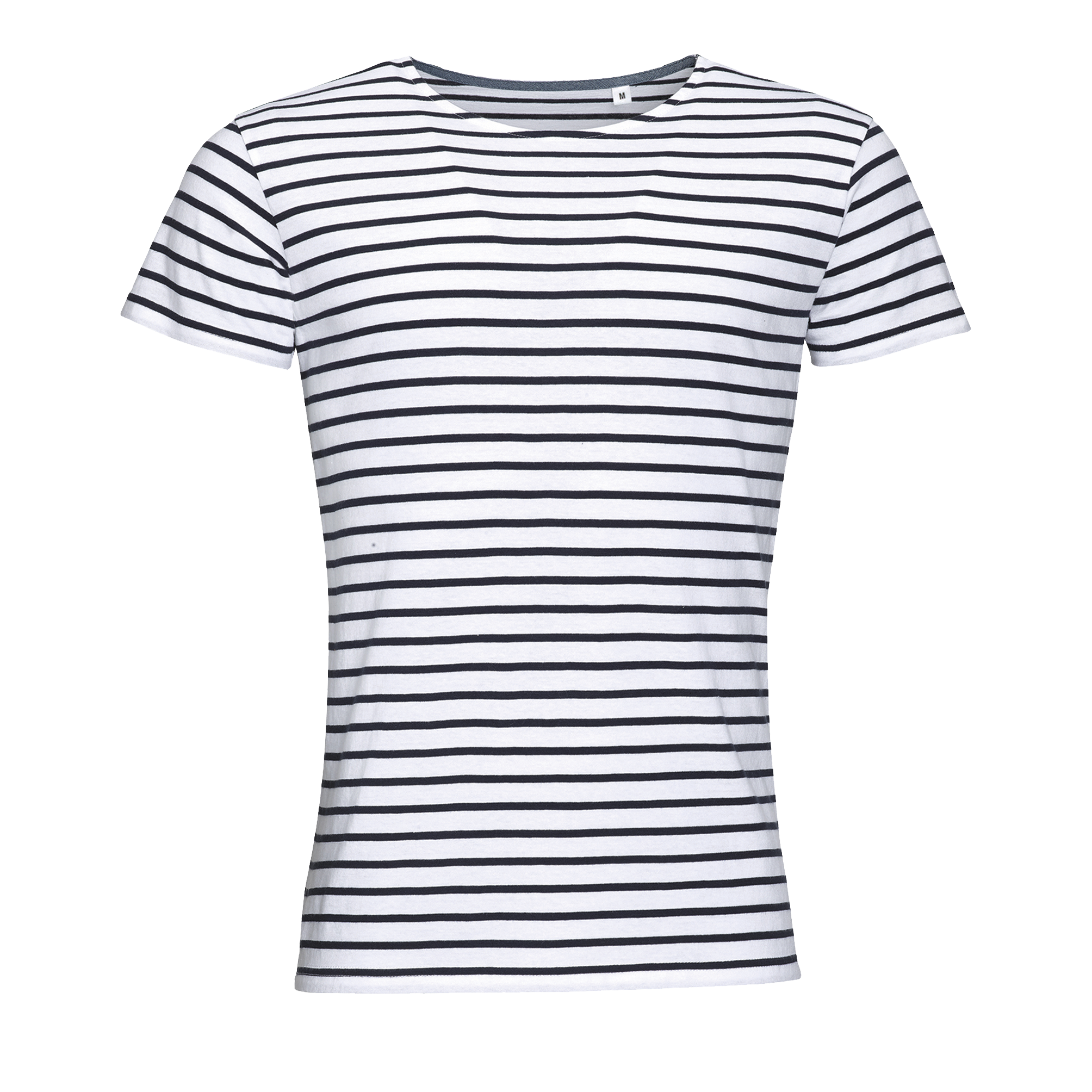 TEE-SHIRT HOMME COL ROND RAYÉ MILES MEN Blanc / Marine Blanc, à personnaliser avec le logo de votre club. TEE-SHIRT HOMME COL ROND RAYÉ MILES MEN Blanc / Marine Blanc