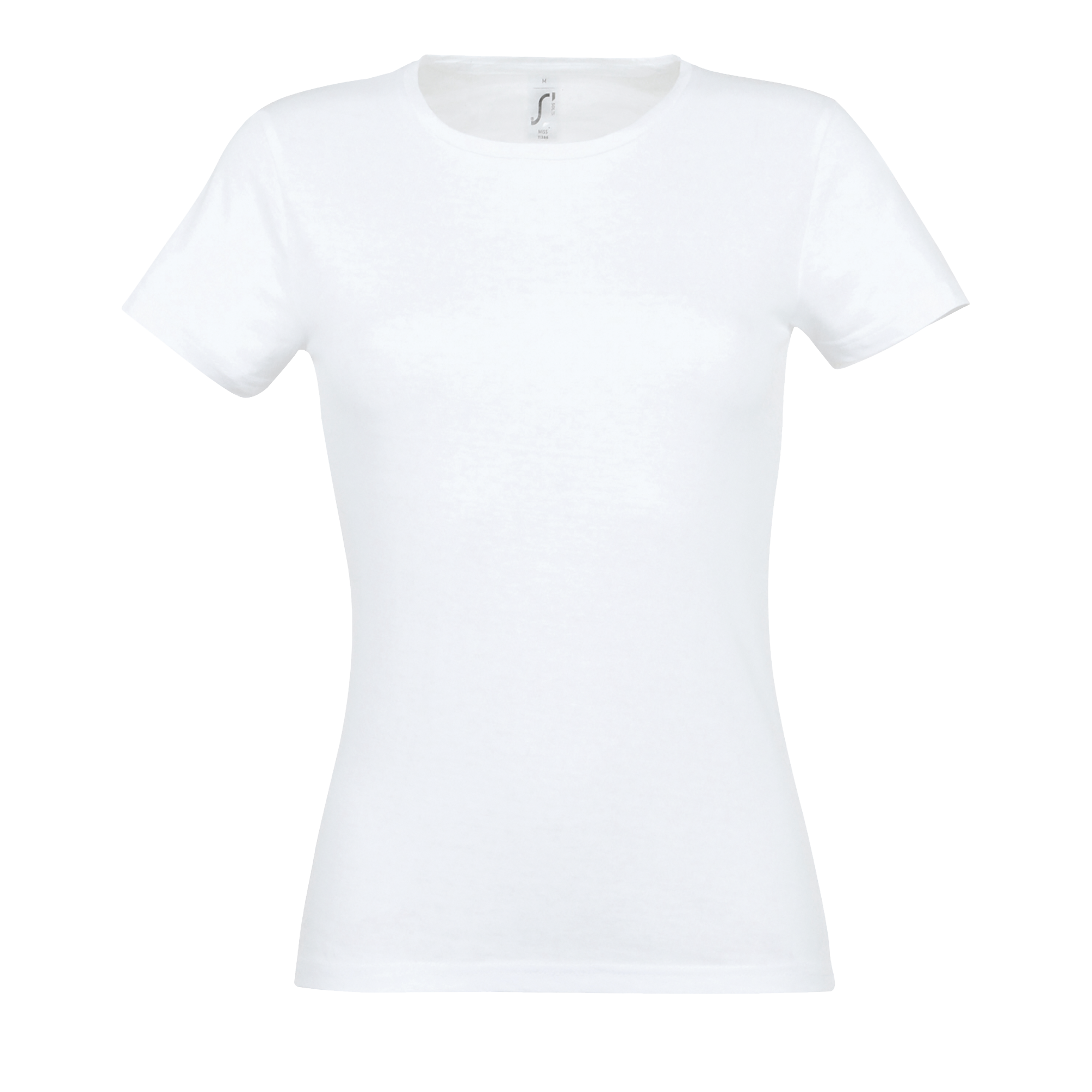 TEE-SHIRT FEMME MISS Blanc Blanc, à personnaliser avec le logo de votre club. TEE-SHIRT FEMME MISS Blanc Blanc