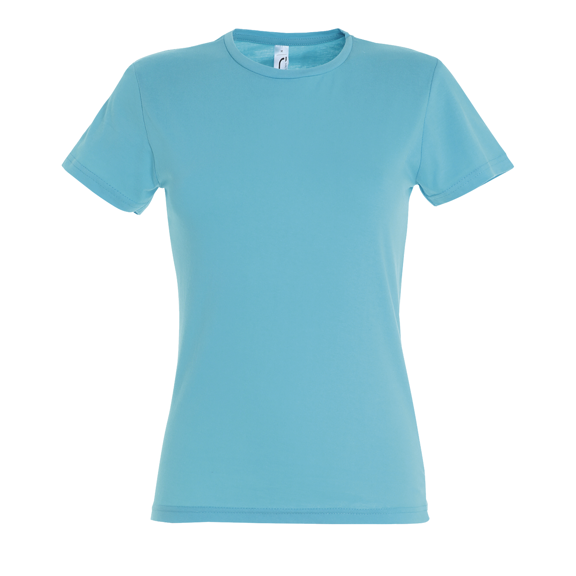 TEE-SHIRT FEMME MISS Bleu atoll Bleu , à personnaliser avec le logo de votre club. TEE-SHIRT FEMME MISS Bleu atoll Bleu