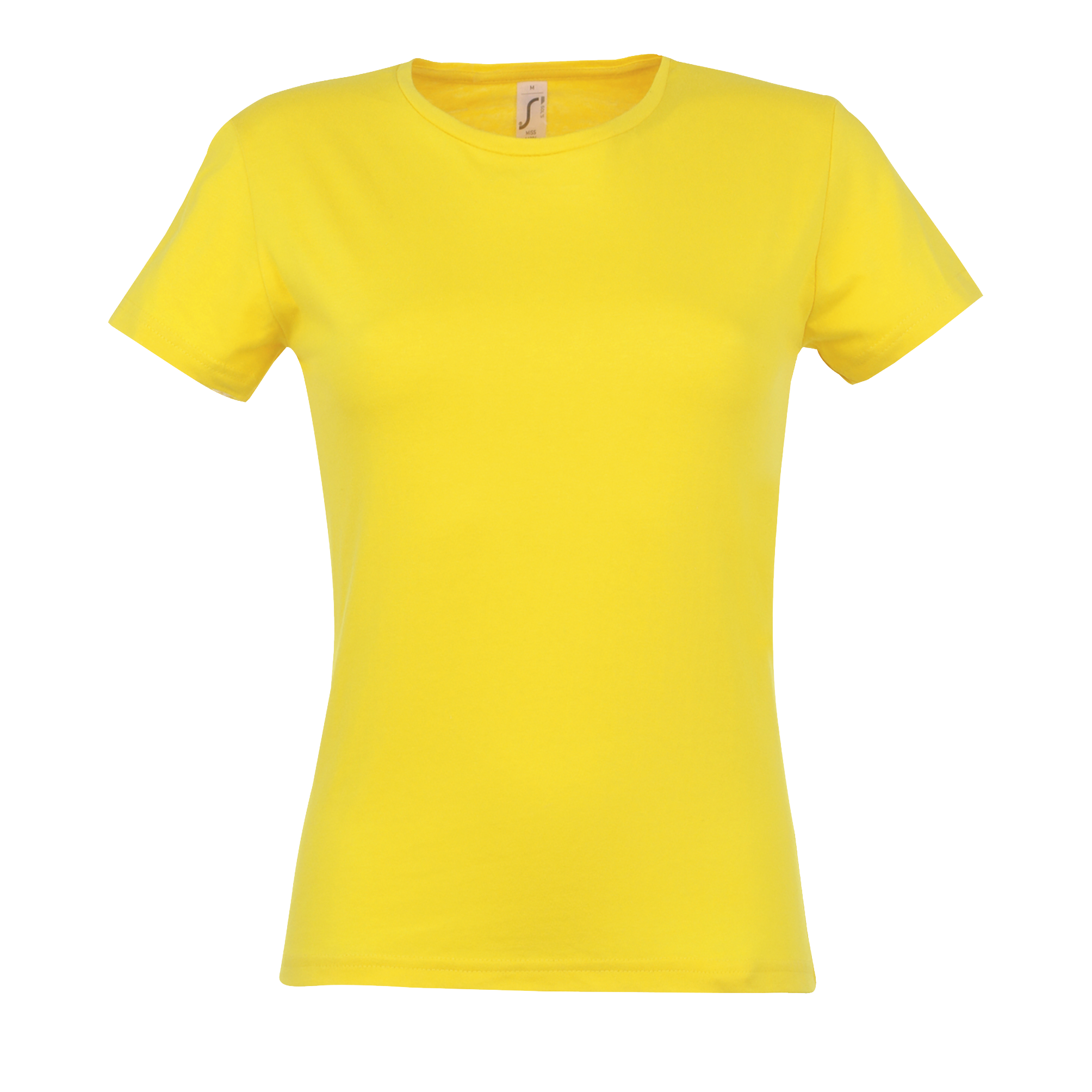 TEE-SHIRT FEMME MISS Jaune Jaune , à personnaliser avec le logo de votre club. TEE-SHIRT FEMME MISS Jaune Jaune
