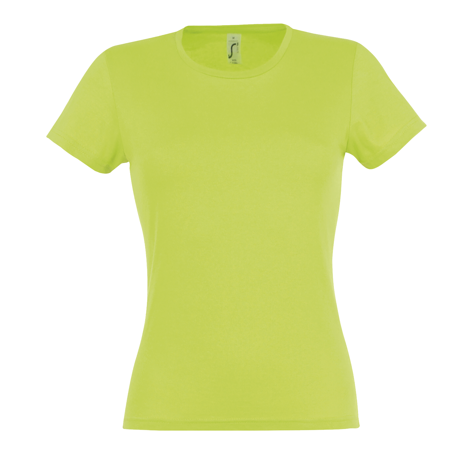 TEE-SHIRT FEMME MISS Vert pomme Vert , à personnaliser avec le logo de votre club. TEE-SHIRT FEMME MISS Vert pomme Vert