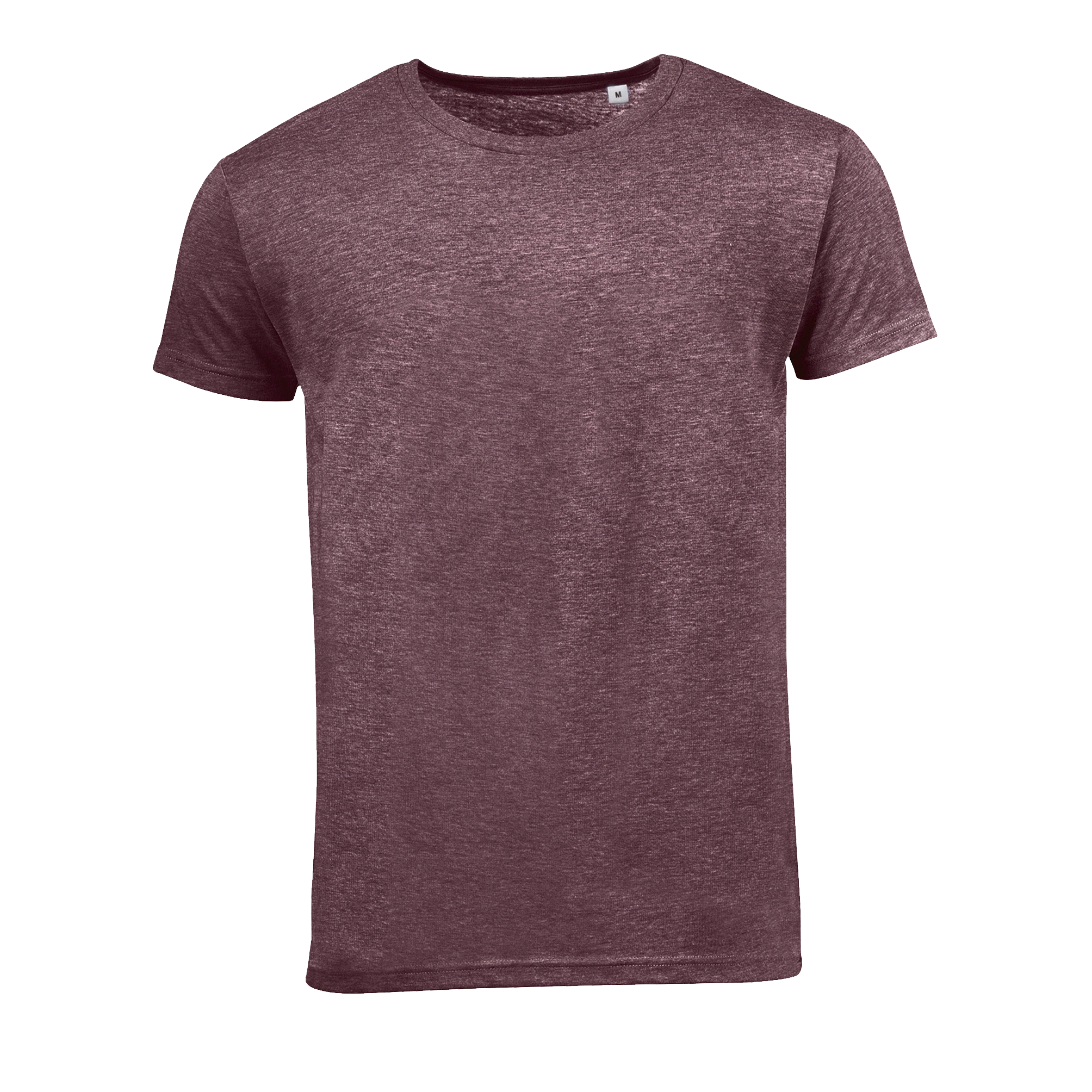 TEE-SHIRT HOMME COL ROND MIXED MEN Bordeaux chin Rouge