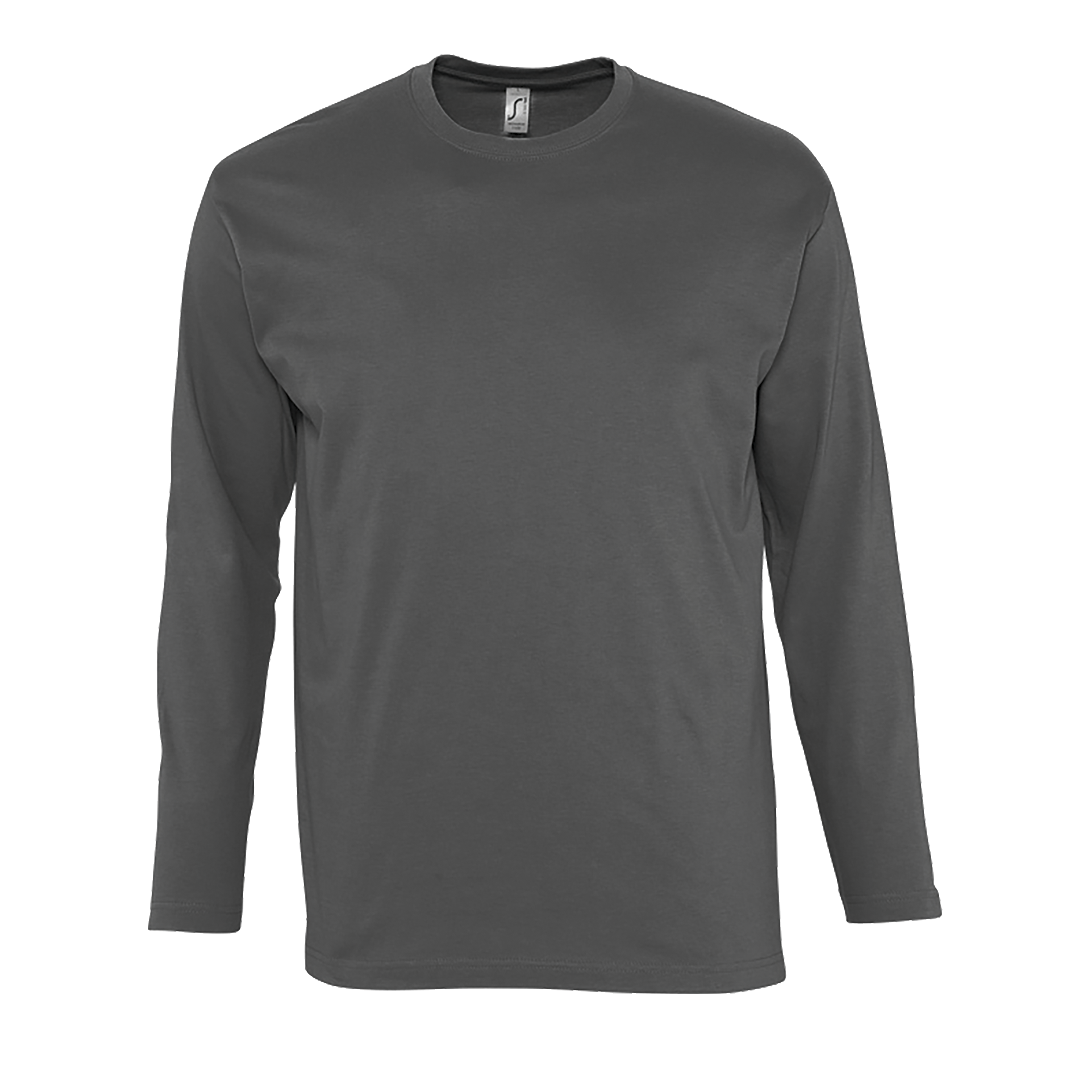TEE-SHIRT HOMME COL ROND MANCHES LONGUES MONARCH Gris fonc Gris           