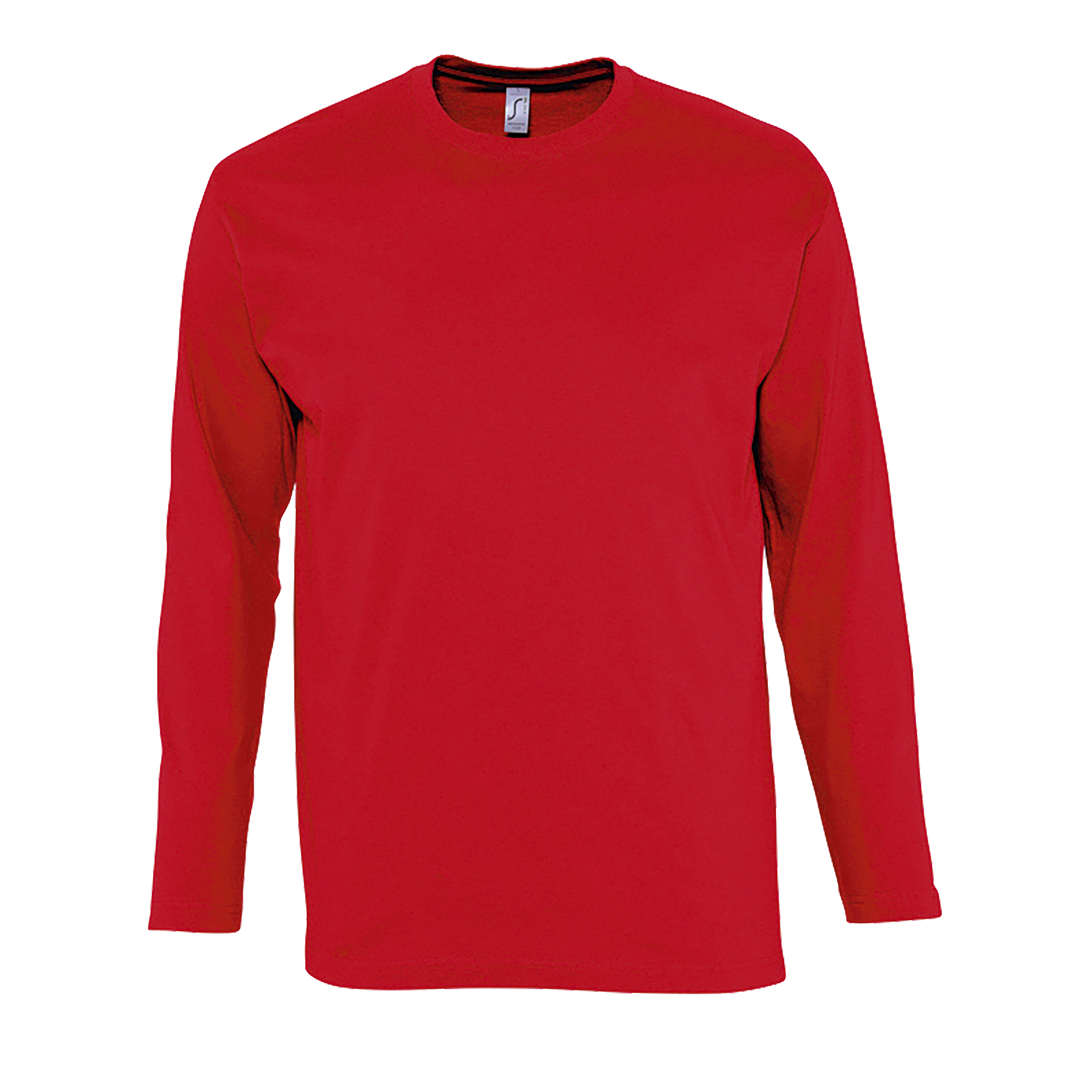 TEE-SHIRT HOMME COL ROND MANCHES LONGUES MONARCH Rouge Rouge