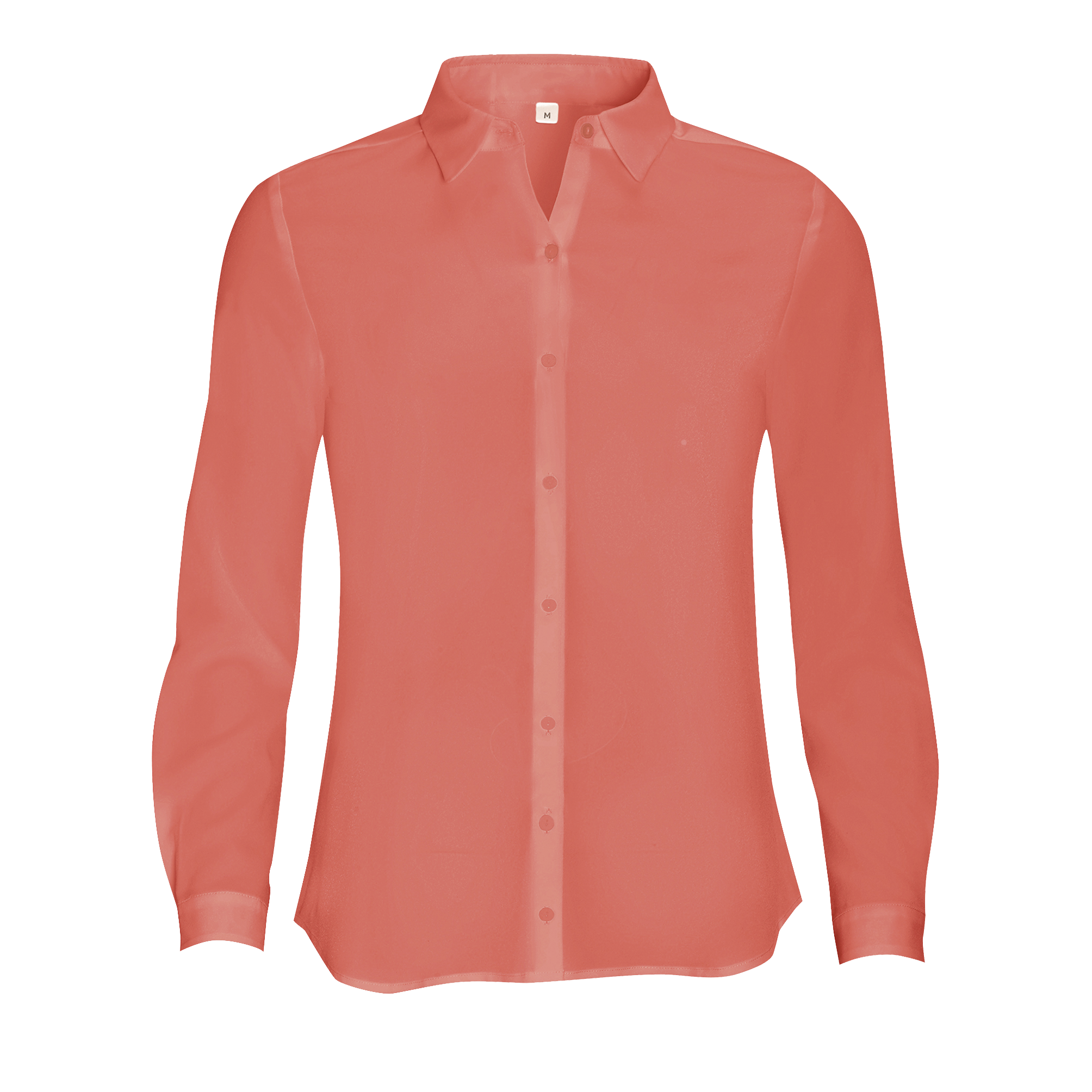 CHEMISE FEMME CRÊPE MANCHES LONGUES BETTY Corail Orange , à personnaliser avec le logo de votre club. CHEMISE FEMME CRÊPE MANCHES LONGUES BETTY Corail Orange