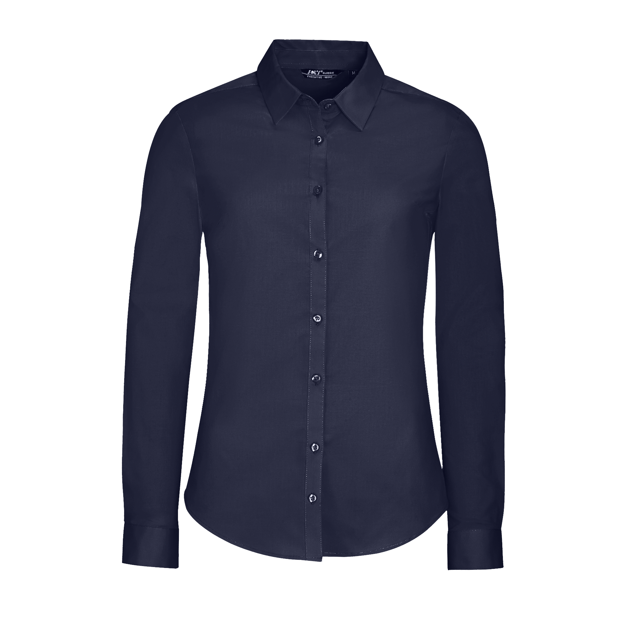 CHEMISE FEMME STRETCH MANCHES LONGUES BLAKE WOMEN Bleu fonc Bleu , à personnaliser avec le logo de votre club. CHEMISE FEMME STRETCH MANCHES LONGUES BLAKE WOMEN Bleu fonc Bleu