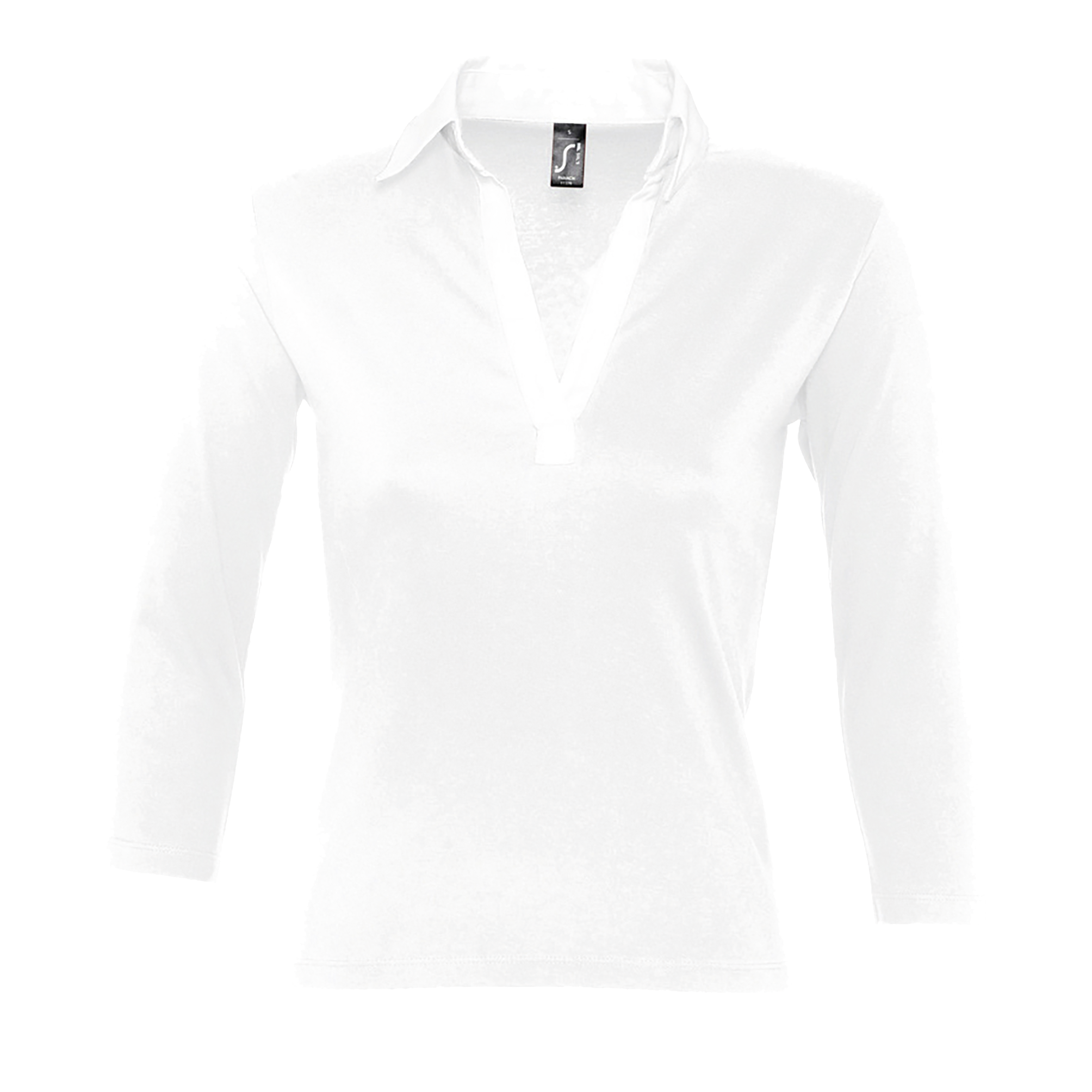 POLO RUGBY BICOLORE FEMME MANCHES 3/4 PANACH Blanc Blanc, à personnaliser avec le logo de votre club. POLO RUGBY BICOLORE FEMME MANCHES 3/4 PANACH Blanc Blanc