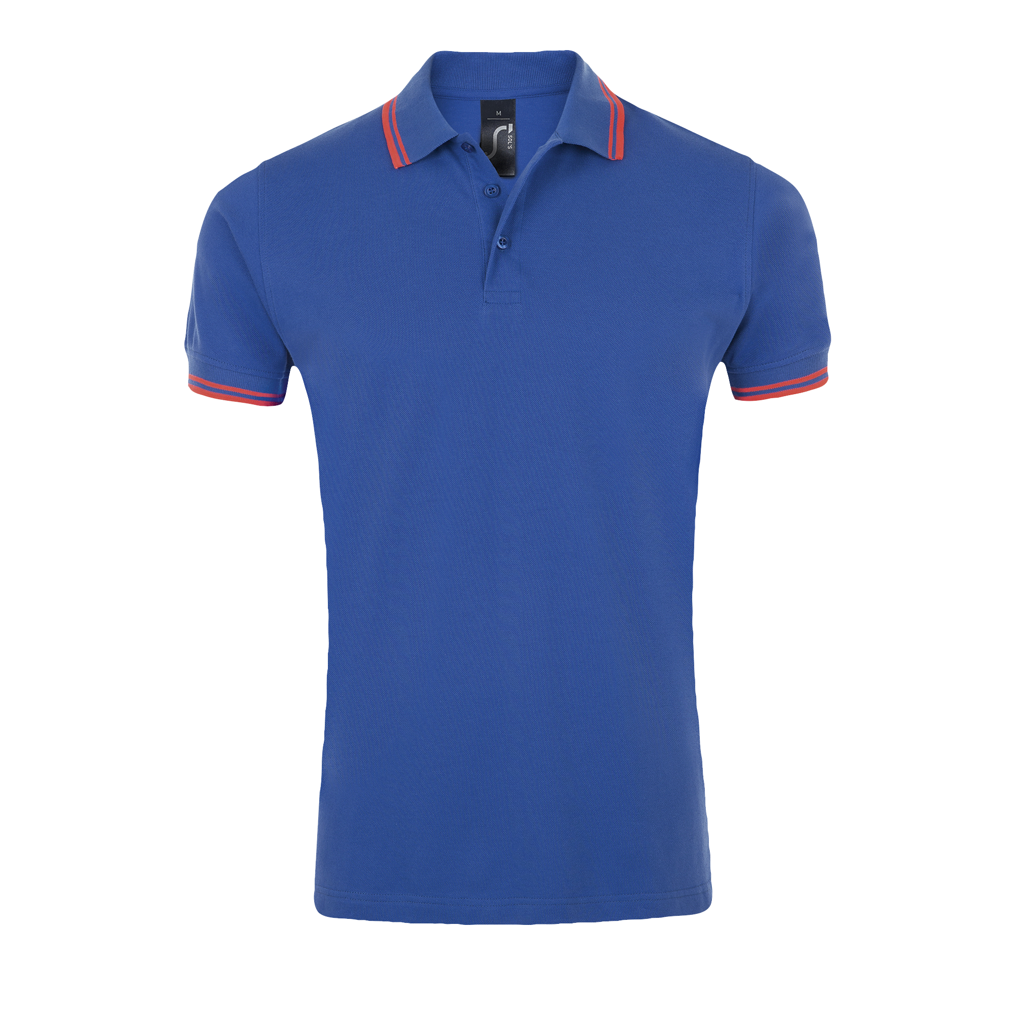 POLO HOMME PASADENA MEN Royal / Corail fluo Bleu , à personnaliser avec le logo de votre club. POLO HOMME PASADENA MEN Royal / Corail fluo Bleu
